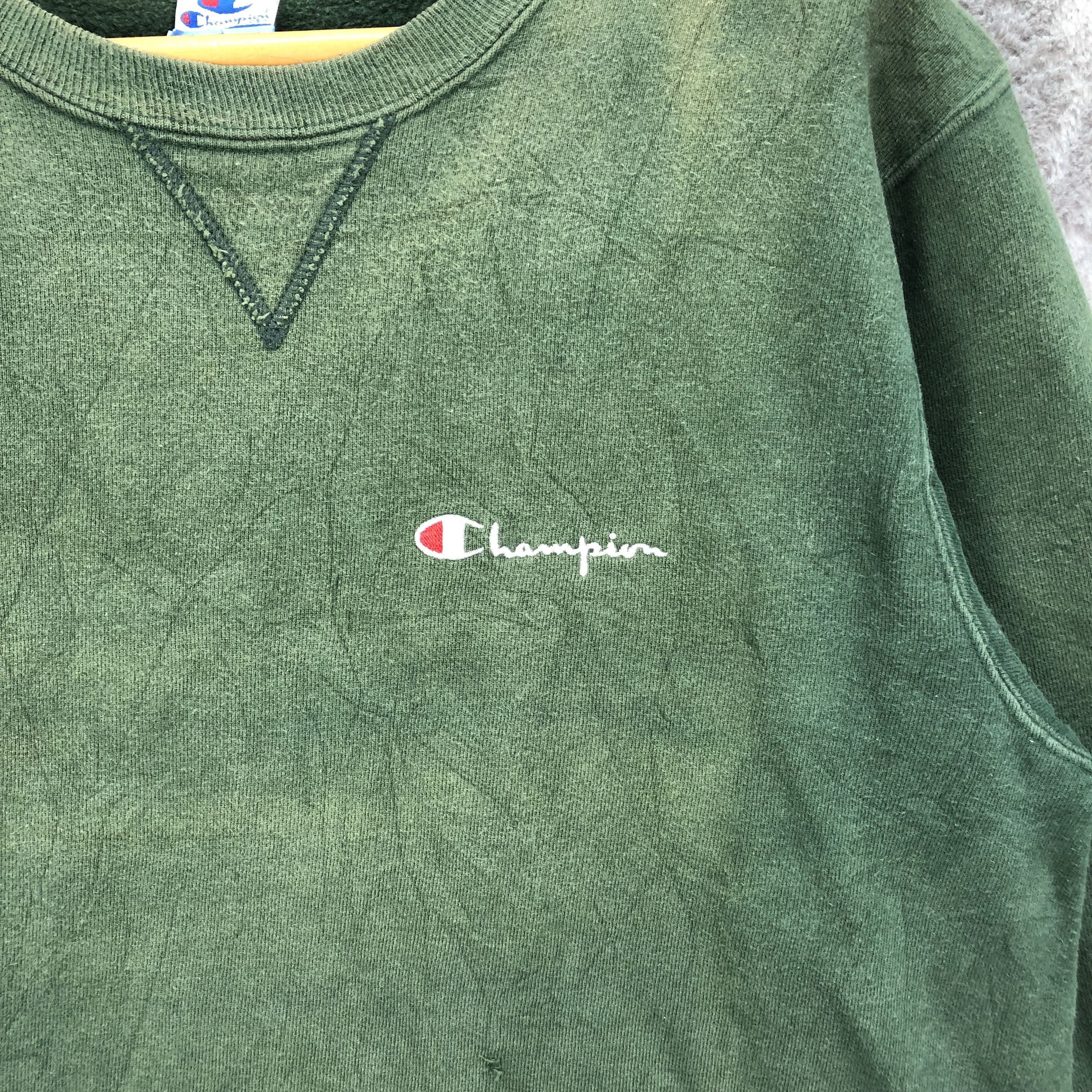 Champion Champion Crewneck Green Sweatshirts #4999-35 Size US L / EU 52-54 / 3 - 3 Thumbnail