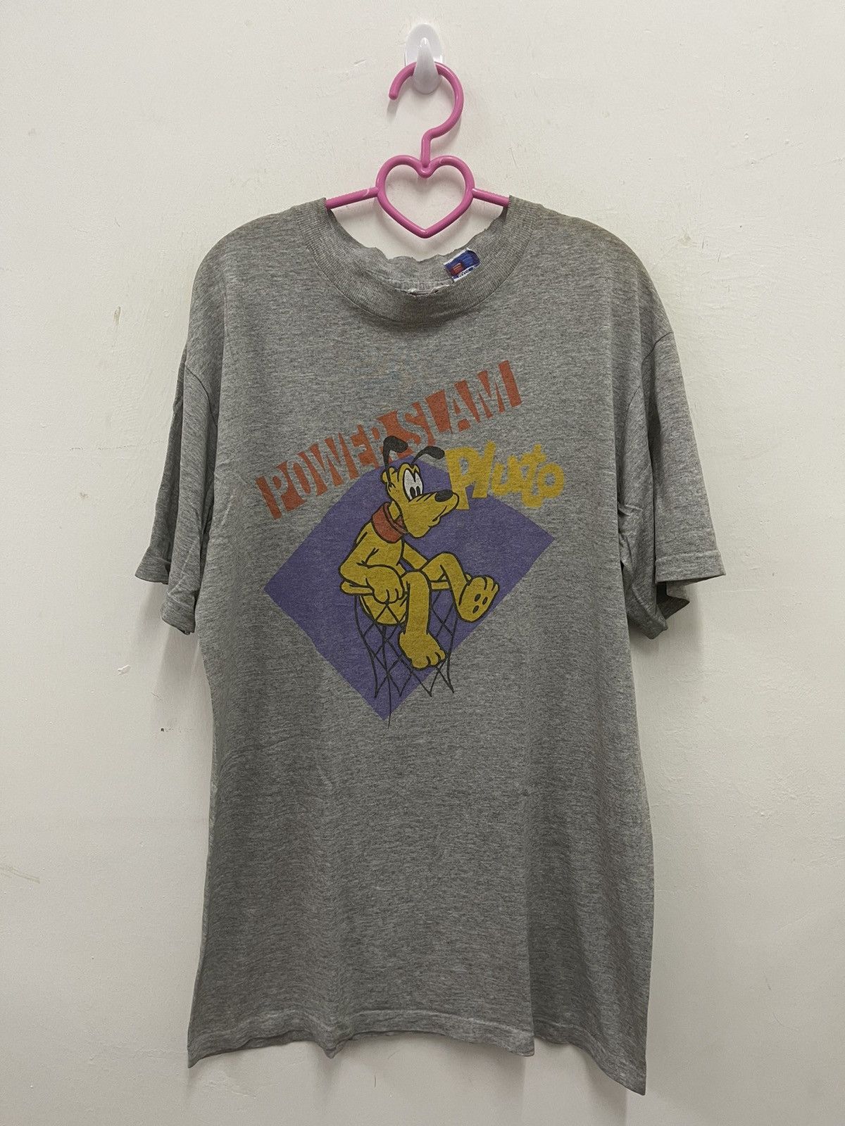 Cartoon Network Rare Vintage POWER SLAM PLUTO Cartoon Basketball Dog Shirt Size US M / EU 48-50 / 2 - 1 Thumbnail