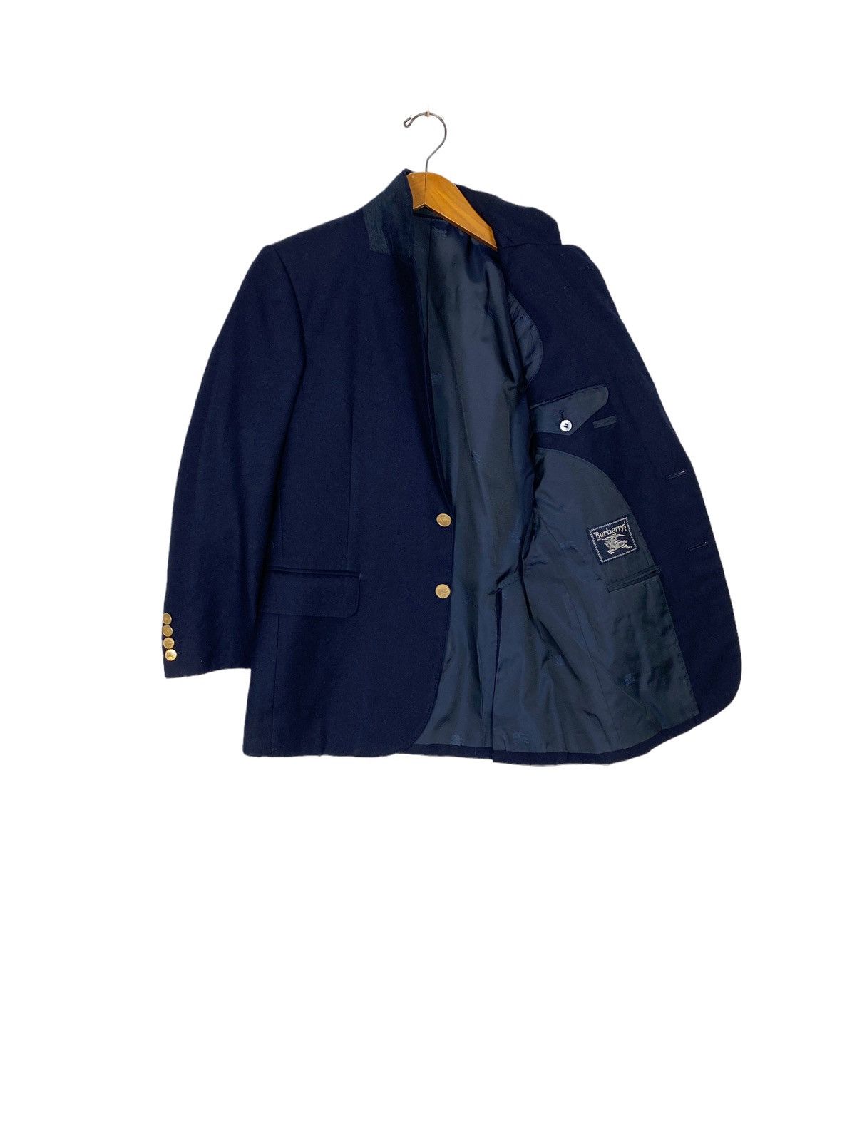 Burberry Prorsum Rare‼️ Vtg Burberrys’ Blazer Single Breasted Blue Made Japan Size 40S - 2 Thumbnail