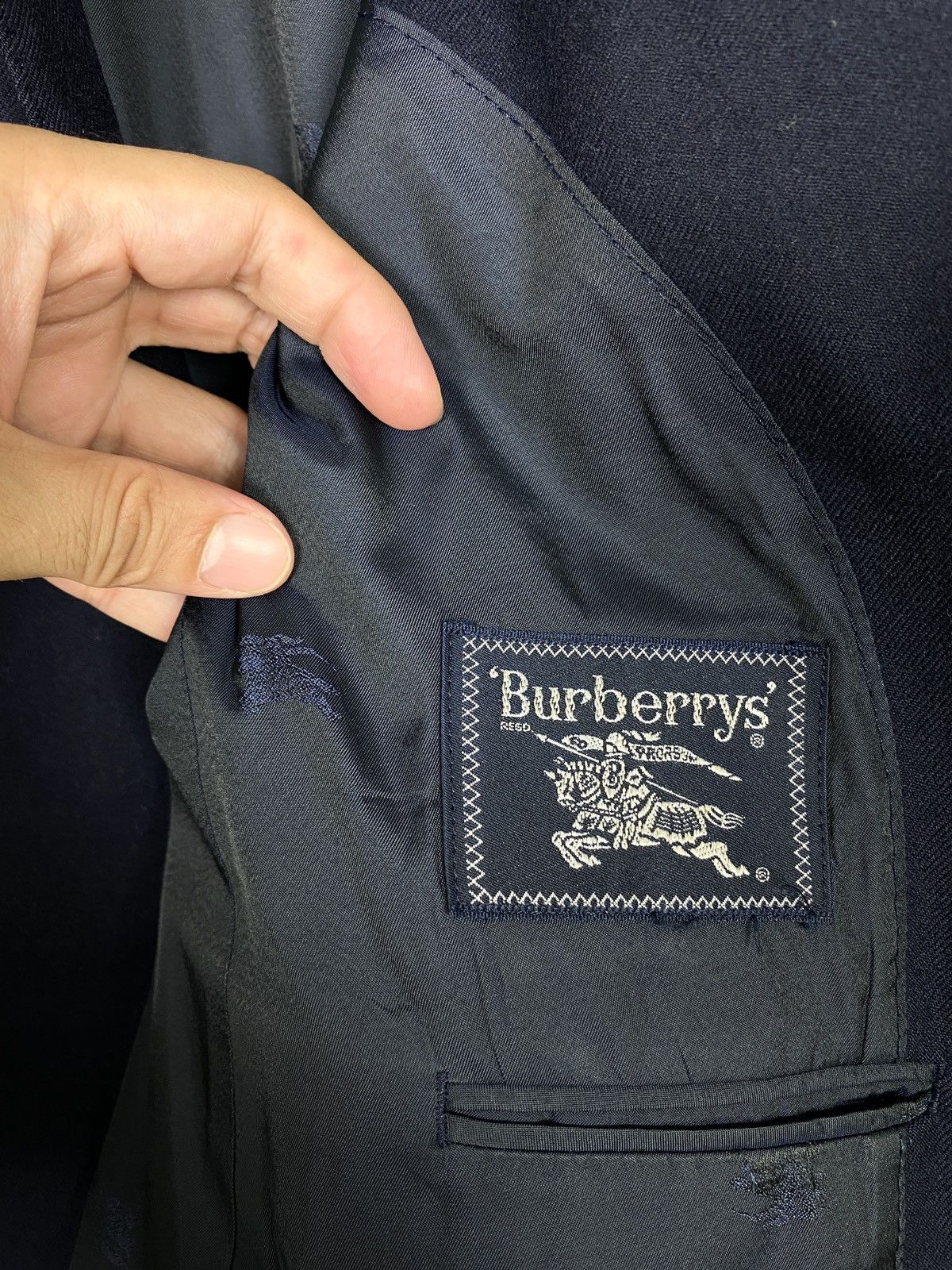 Burberry Prorsum Rare‼️ Vtg Burberrys’ Blazer Single Breasted Blue Made Japan Size 40S - 6 Thumbnail
