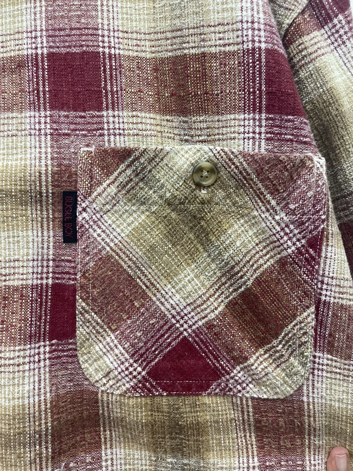 Bugle Boy Rare Vintage BUGLE BOY Plaid Tartan Double Pocket Button Up Size US L / EU 52-54 / 3 - 3 Thumbnail