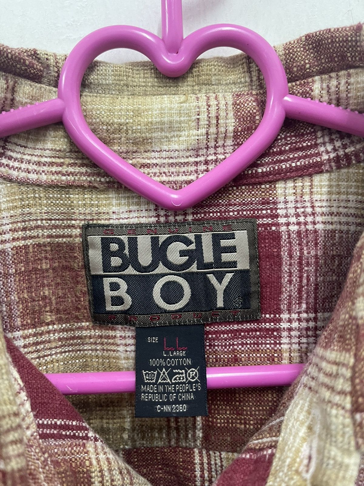 Bugle Boy Rare Vintage BUGLE BOY Plaid Tartan Double Pocket Button Up Size US L / EU 52-54 / 3 - 4 Thumbnail