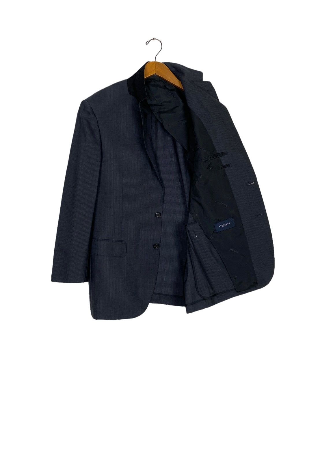 Burberry Rare‼️ Burberry Single Breasted Blazer Stripe Made in Japan Size 42R - 2 Thumbnail
