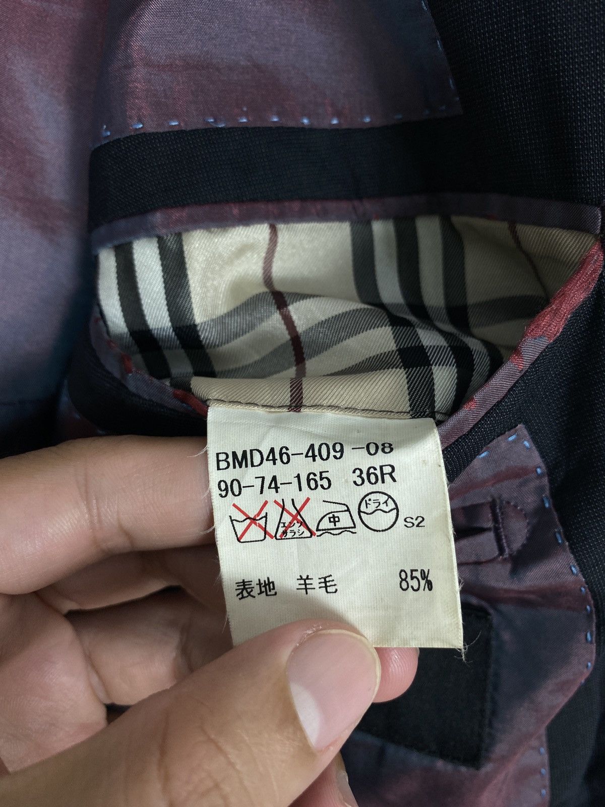 Burberry Rare Burberry Black Label Single Breasted Blazer Made Japan Size 40S - 7 Thumbnail