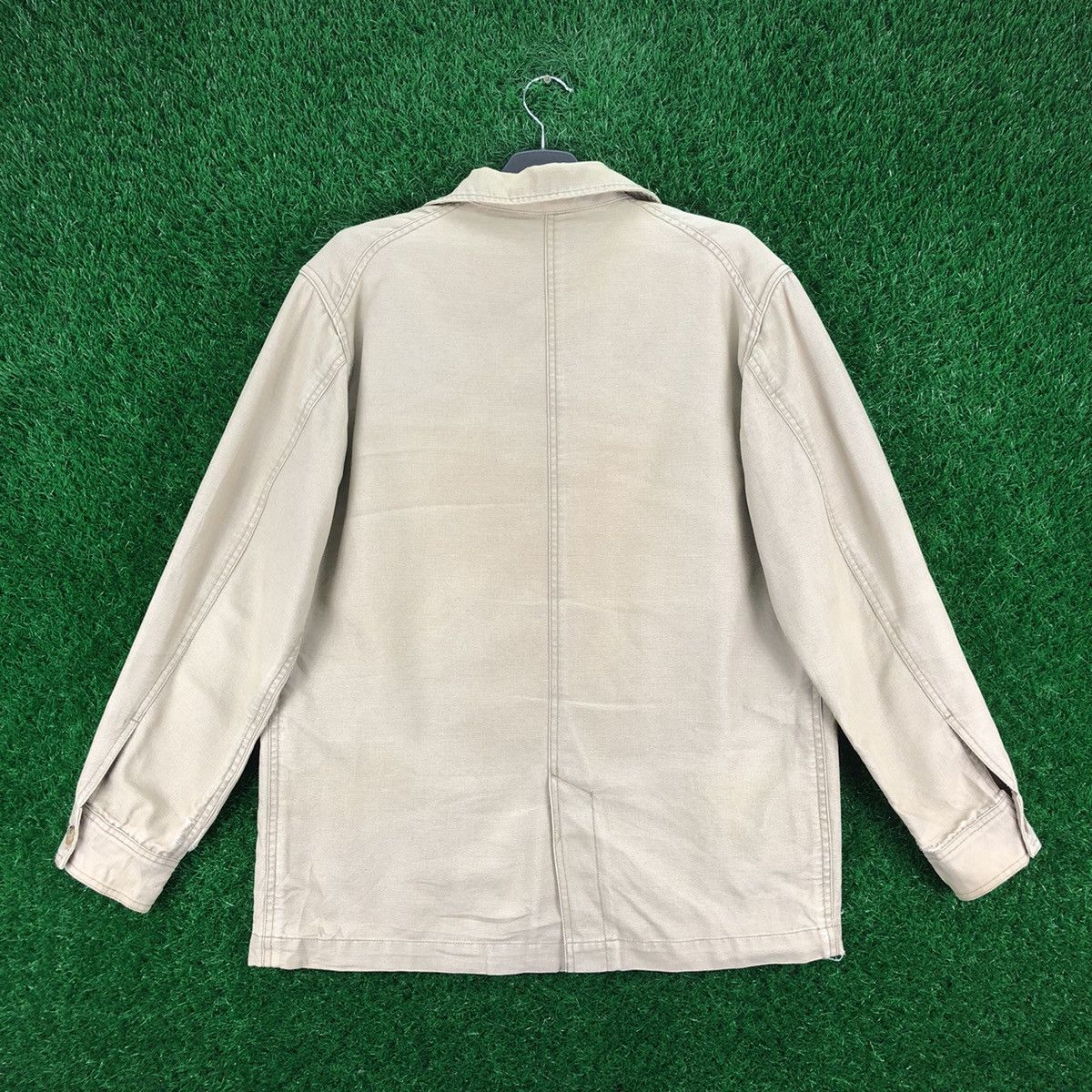 Japanese Brand Vintage 90's Chore Jacket Duck Canvas Workwear by Famock Size US L / EU 52-54 / 3 - 4 Thumbnail