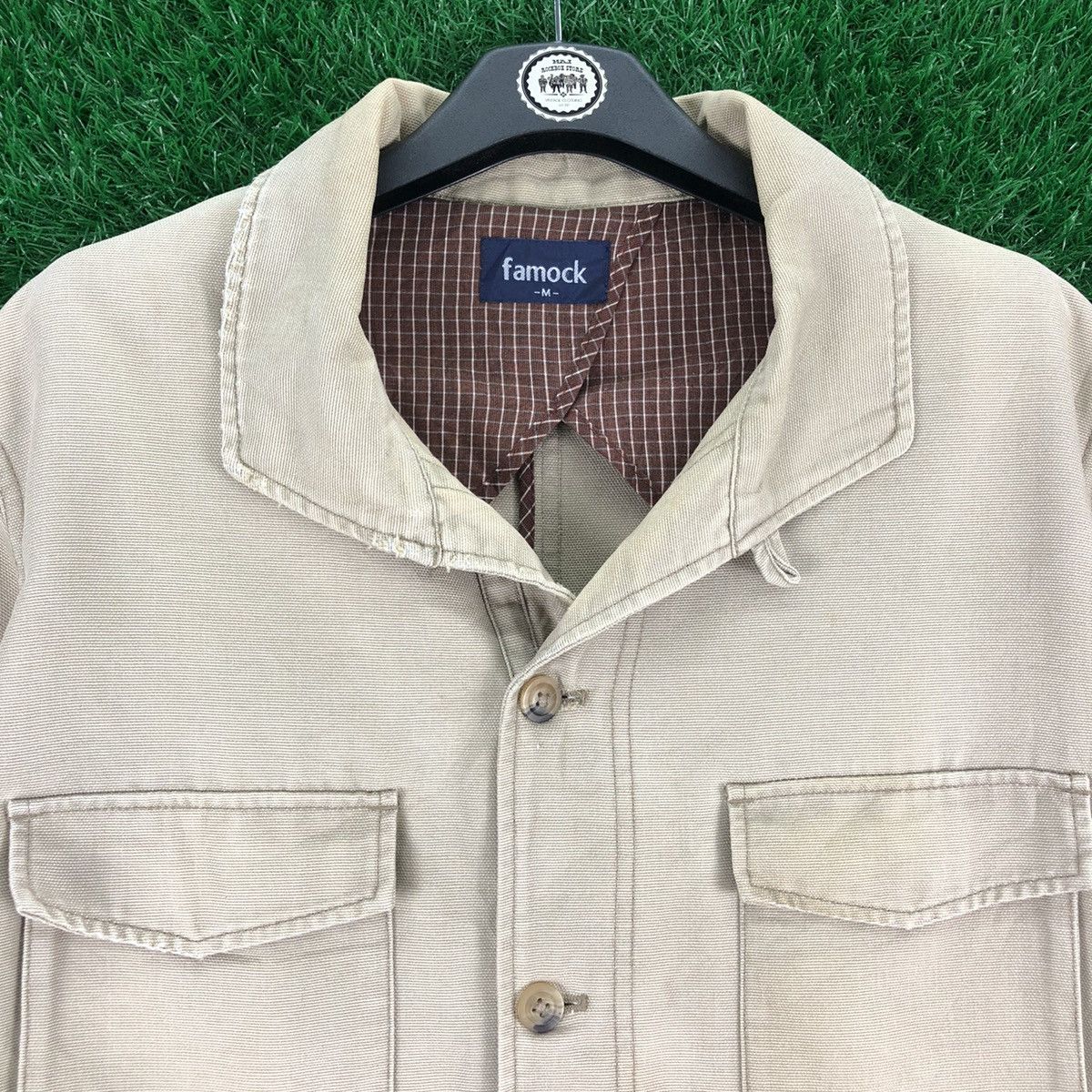 Japanese Brand Vintage 90's Chore Jacket Duck Canvas Workwear by Famock Size US L / EU 52-54 / 3 - 7 Thumbnail