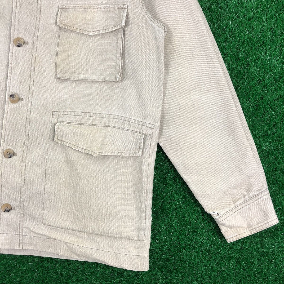 Japanese Brand Vintage 90's Chore Jacket Duck Canvas Workwear by Famock Size US L / EU 52-54 / 3 - 3 Thumbnail