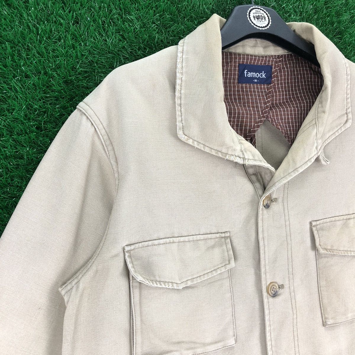 Japanese Brand Vintage 90's Chore Jacket Duck Canvas Workwear by Famock Size US L / EU 52-54 / 3 - 2 Thumbnail