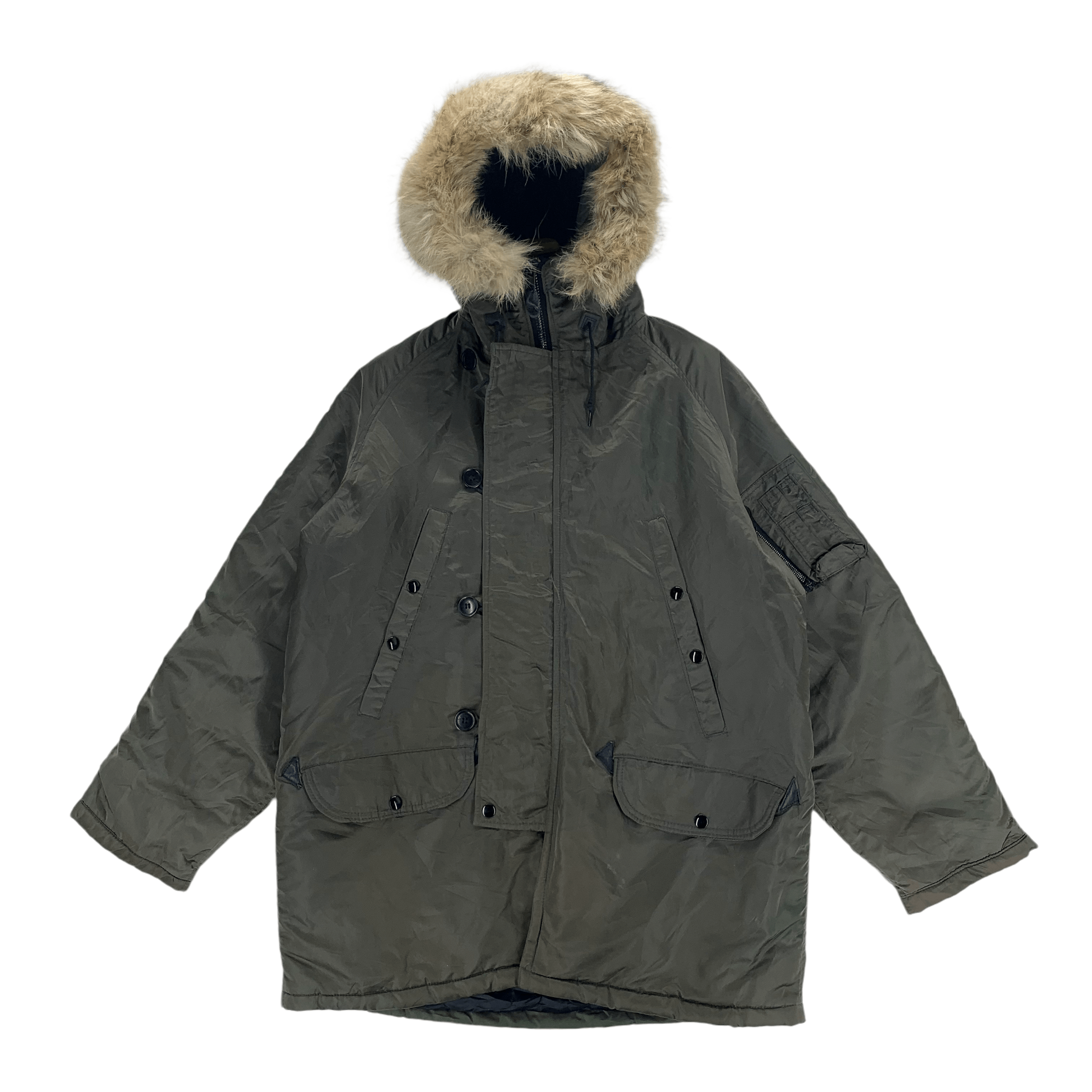 image of I Spiewak And Sons x Made In USA Vintage Golden Fleece By Spiewak Type N-3B Parka 3528-124 in Army 