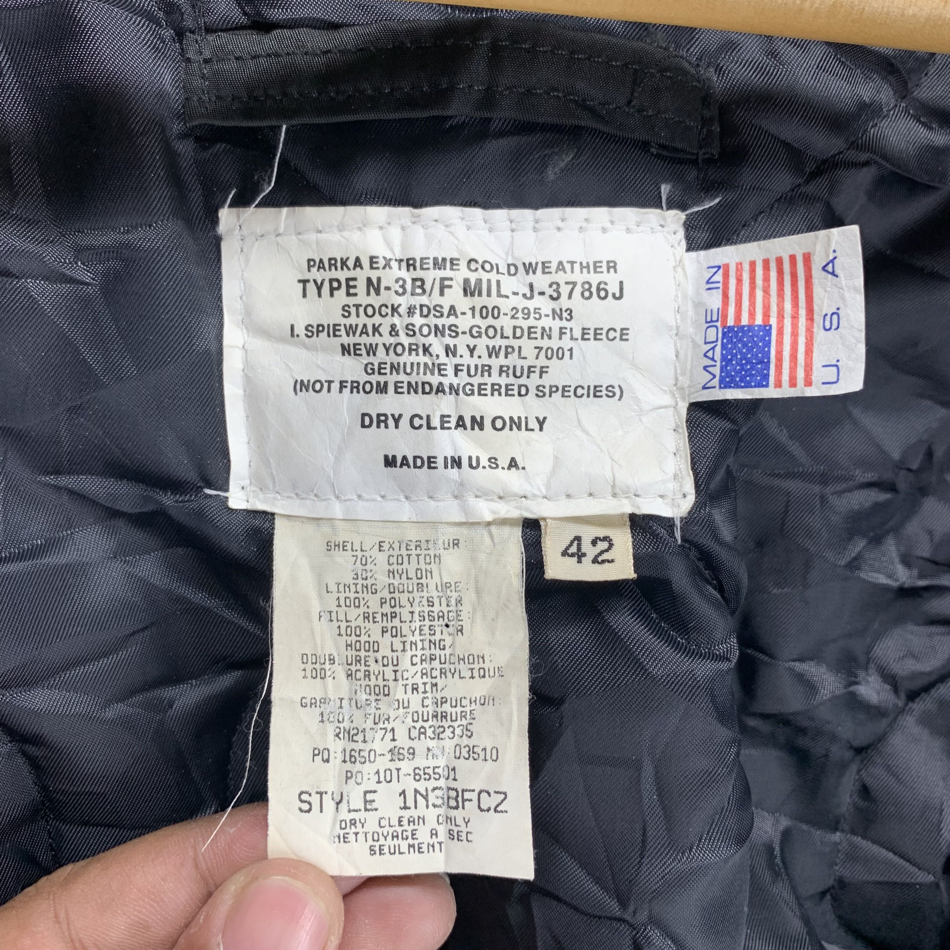Vintage Golden Fleece by Spiewak Type N-3B Parka #3528-124