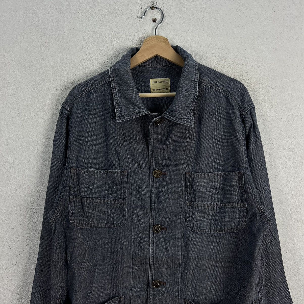 Japanese Brand INSPECTORS JACKET HIKORY CHORE JACKET COVER DUET COMPO JAPAN Size US M / EU 48-50 / 2 - 3 Thumbnail