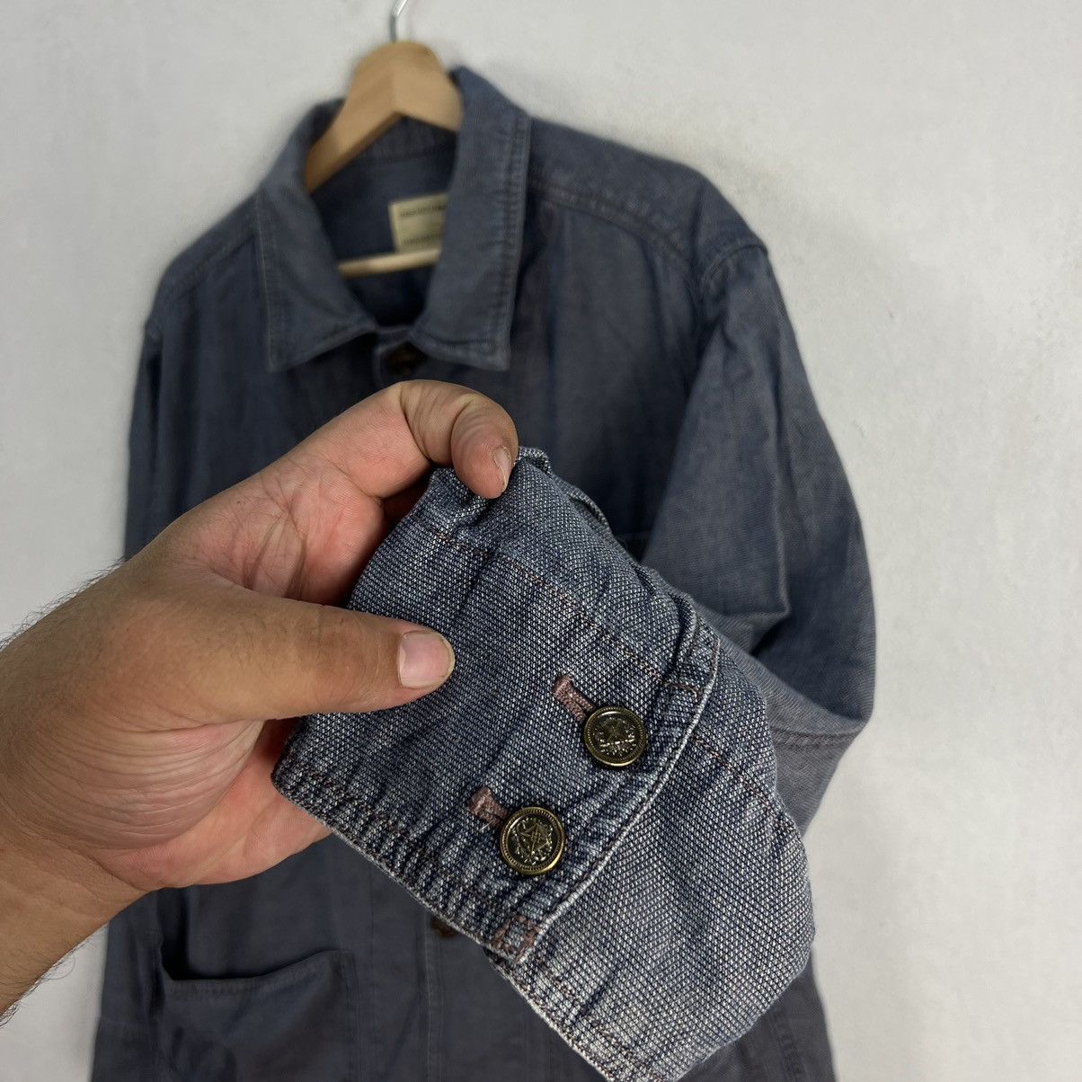 Japanese Brand INSPECTORS JACKET HIKORY CHORE JACKET COVER DUET COMPO JAPAN Size US M / EU 48-50 / 2 - 6 Thumbnail