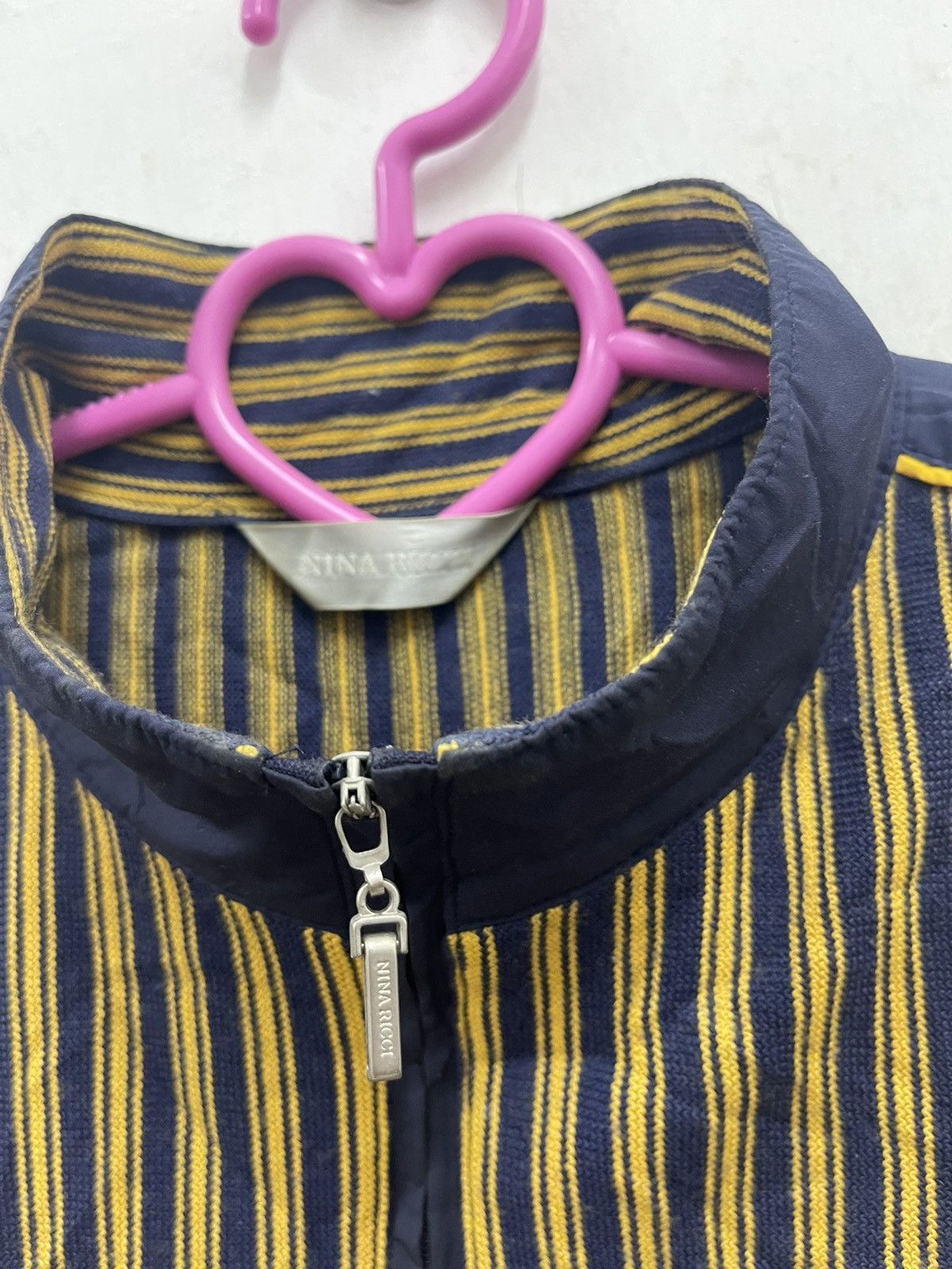 Nina Ricci Rare Vintage NINA RICCI Striped Half Zip Long Sleeve Size M / US 6-8 / IT 42-44 - 3 Thumbnail
