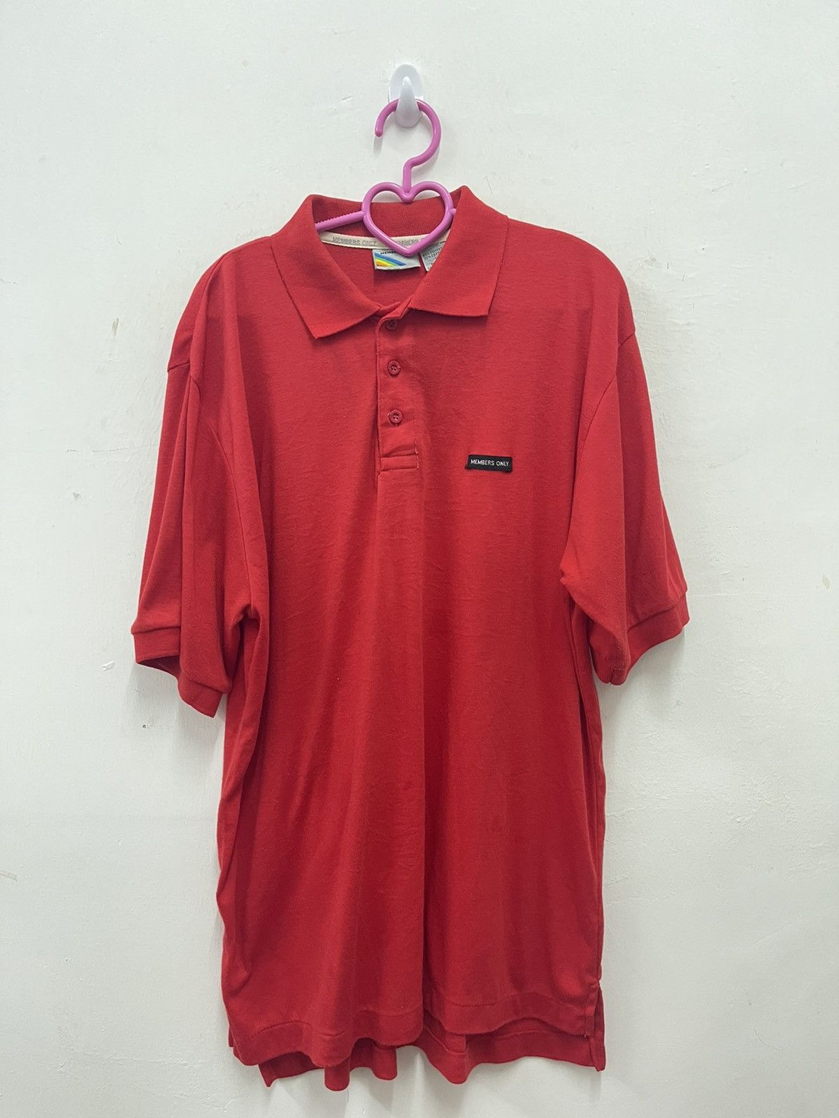 image of Members Only Polo Shirt in Red, Men's (Size XL)