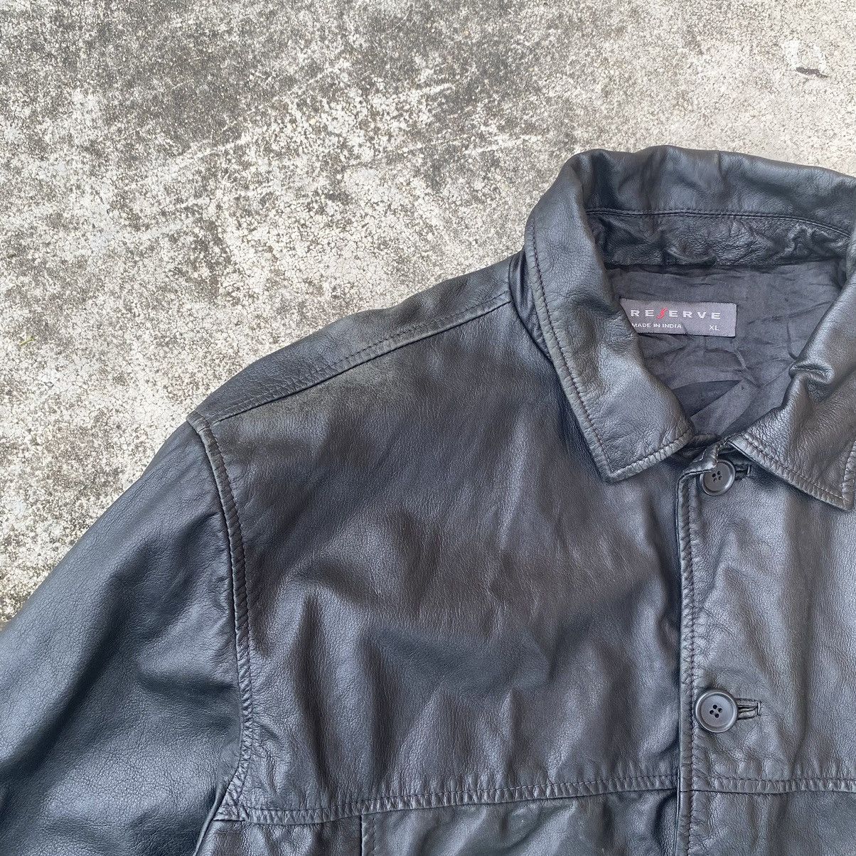 Genuine Leather × Vintage Vintage Reserve Button Up Leather Jacket Size US XL / EU 56 / 4 - 11 Thumbnail