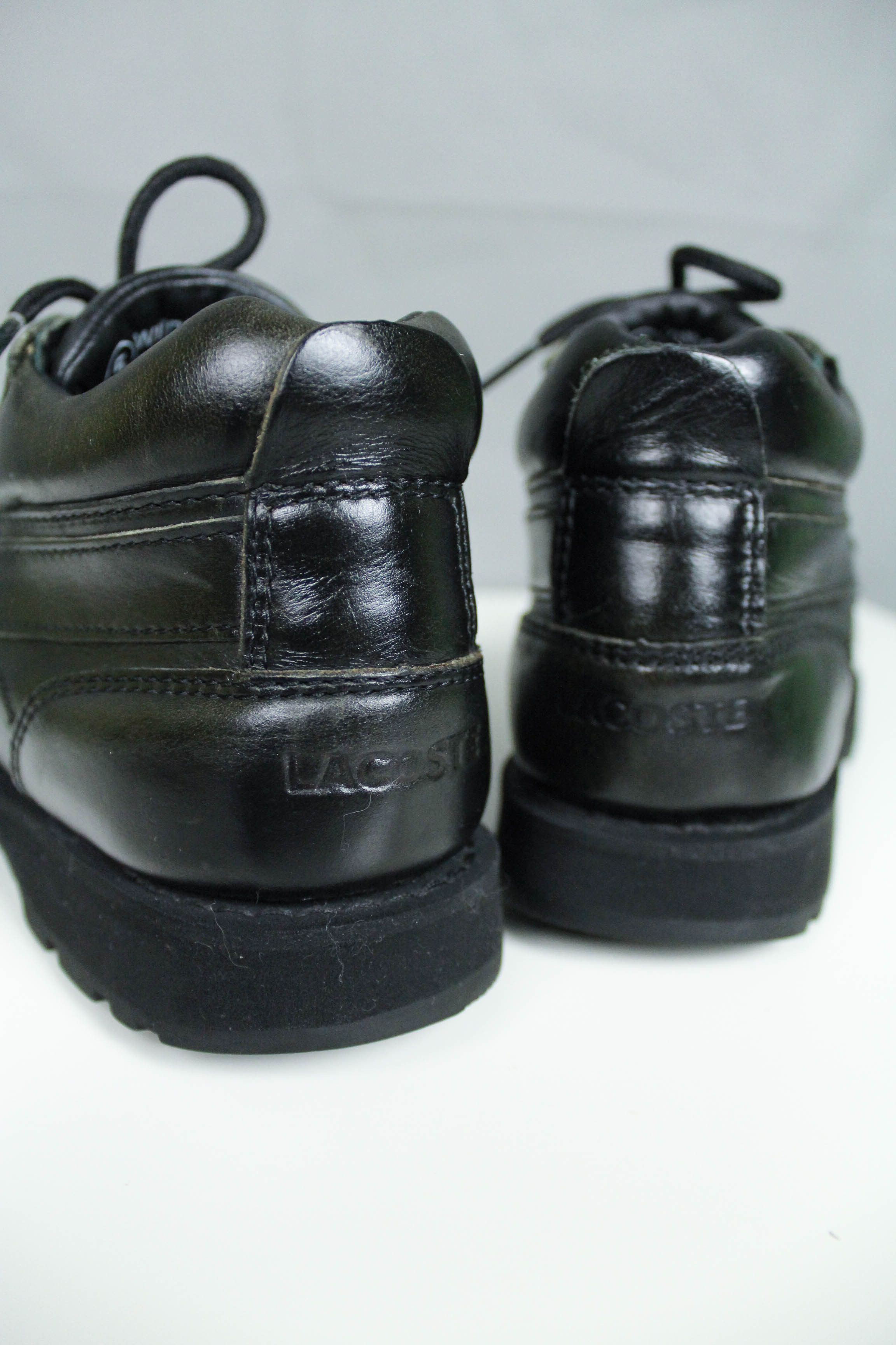 Lacoste Women's Lacoste Vintage 90s Black Leather Work Boots Size US 7.5 / IT 37.5 - 10 Thumbnail