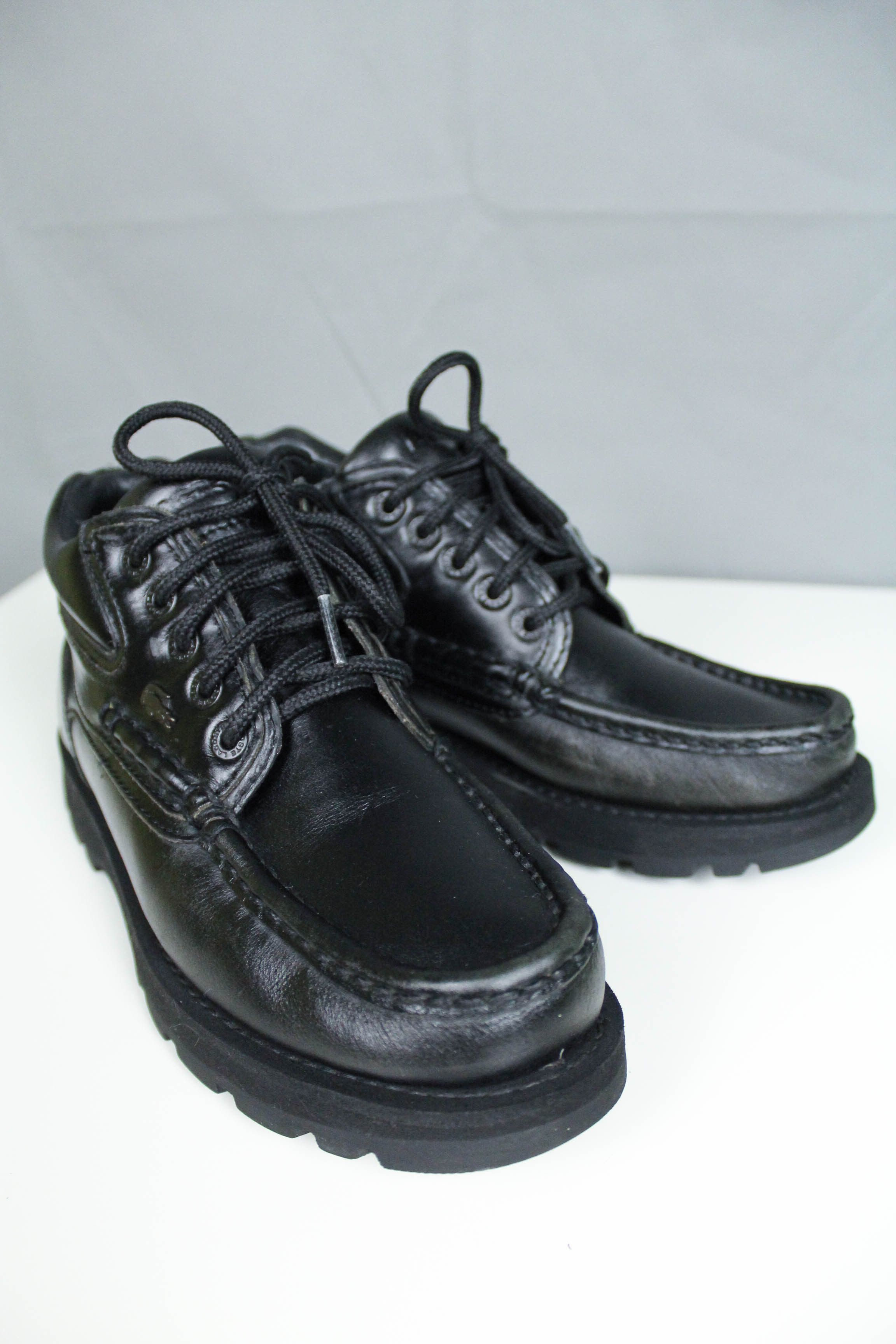 Lacoste Women's Lacoste Vintage 90s Black Leather Work Boots Size US 7.5 / IT 37.5 - 5 Thumbnail