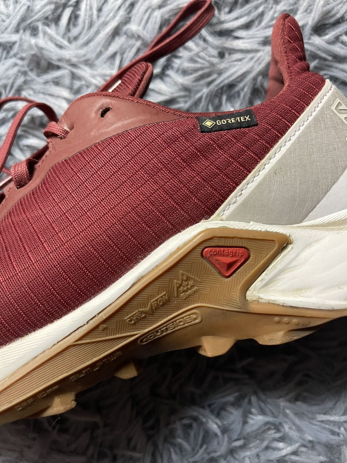Salomon Salomon Alpha Cross gore-tex burgundy gorpcore sneakers Size US 8.5 / EU 41-42 - 3 Thumbnail