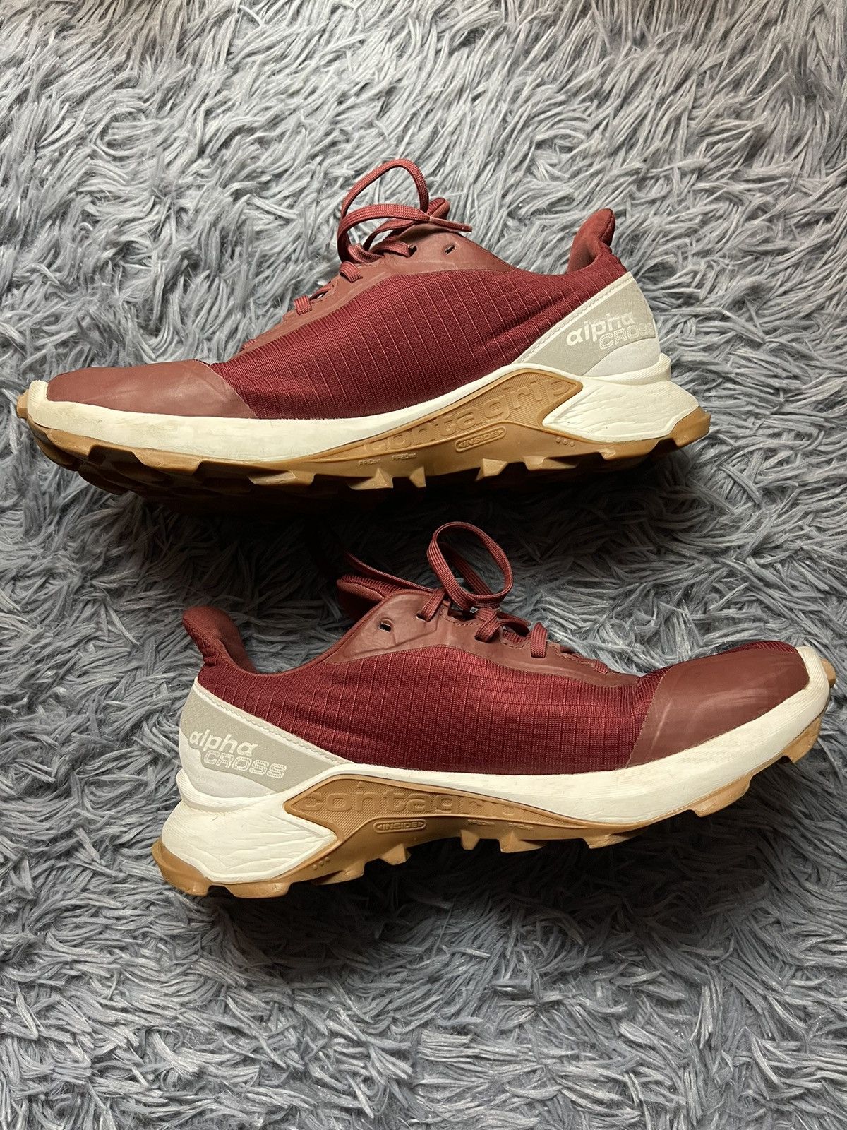 Salomon Salomon Alpha Cross gore-tex burgundy gorpcore sneakers Size US 8.5 / EU 41-42 - 4 Thumbnail