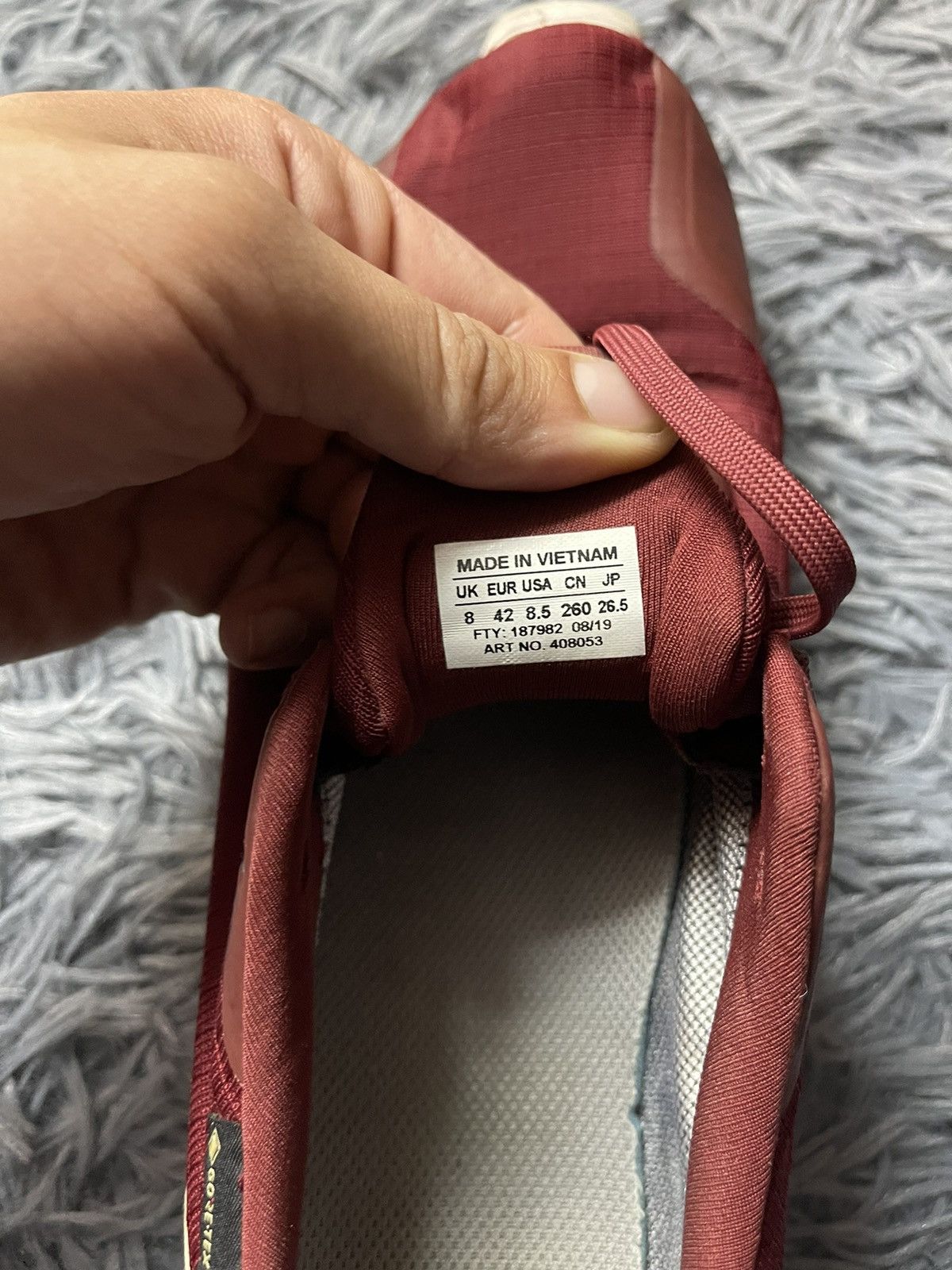 Salomon Salomon Alpha Cross gore-tex burgundy gorpcore sneakers Size US 8.5 / EU 41-42 - 10 Thumbnail