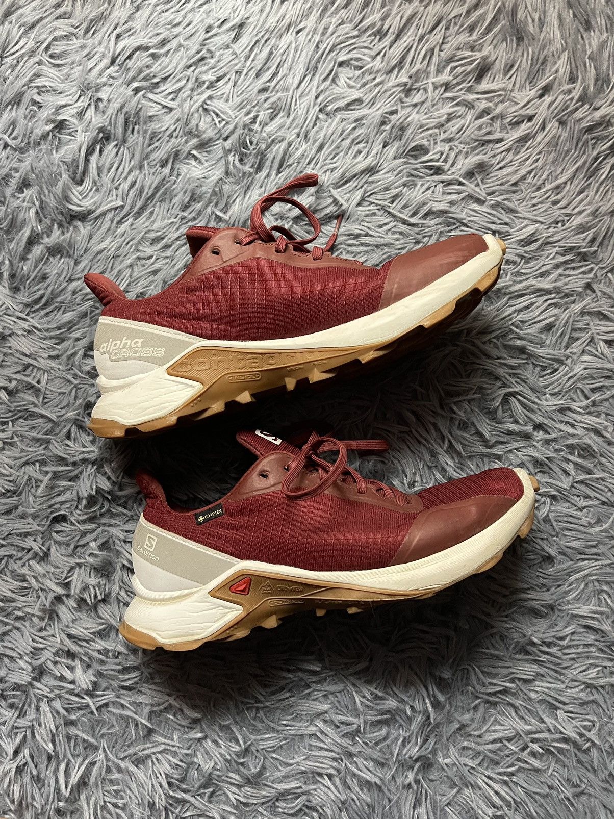 Salomon Salomon Alpha Cross gore-tex burgundy gorpcore sneakers Size US 8.5 / EU 41-42 - 11 Thumbnail