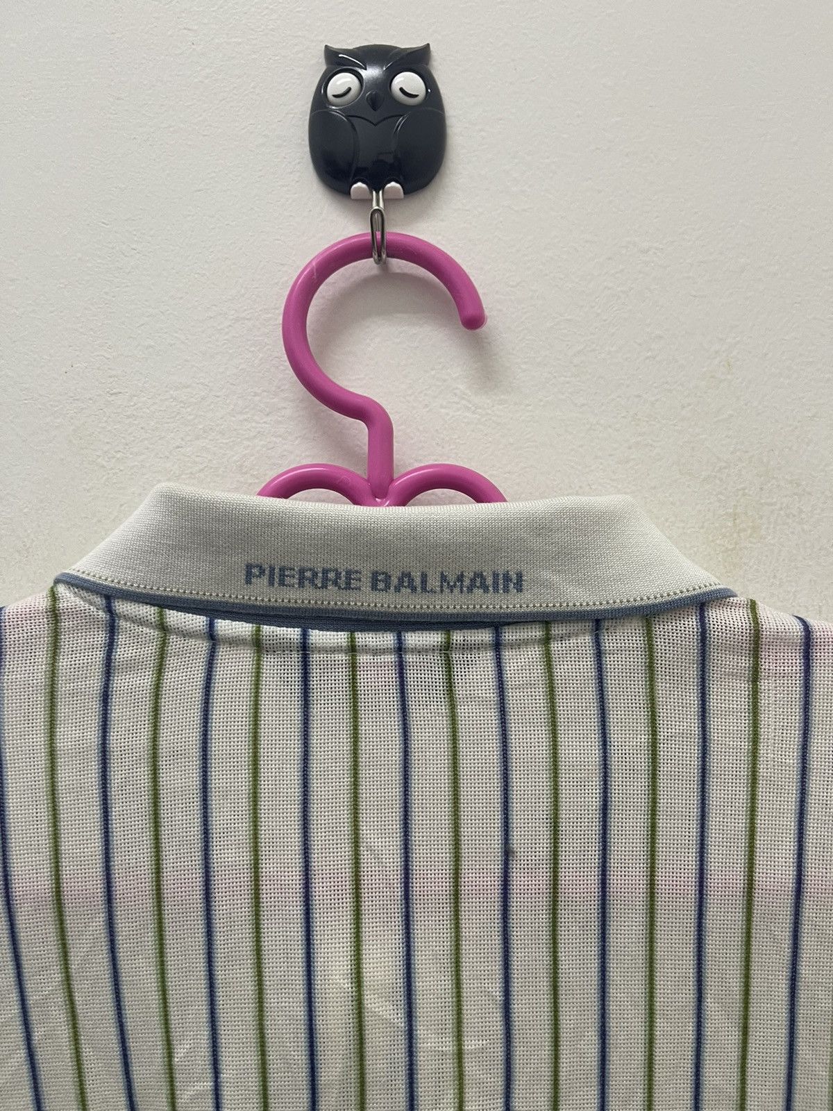 Pierre Balmain Vintage PIERRE BALMAIN Striped Single Pocket Transparent Arm Size US M / EU 48-50 / 2 - 10 Thumbnail