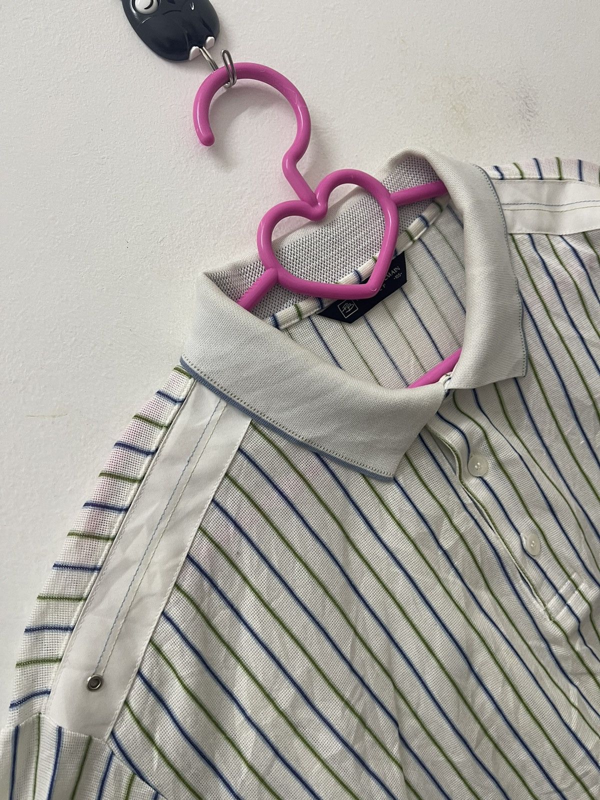 Pierre Balmain Vintage PIERRE BALMAIN Striped Single Pocket Transparent Arm Size US M / EU 48-50 / 2 - 5 Thumbnail