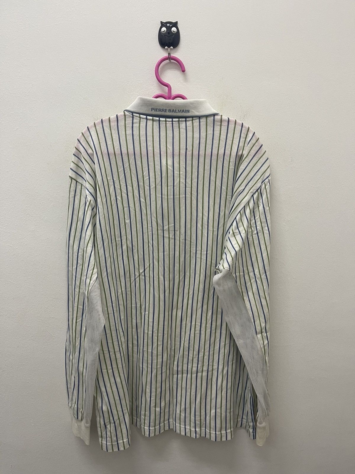 Pierre Balmain Vintage PIERRE BALMAIN Striped Single Pocket Transparent Arm Size US M / EU 48-50 / 2 - 9 Thumbnail