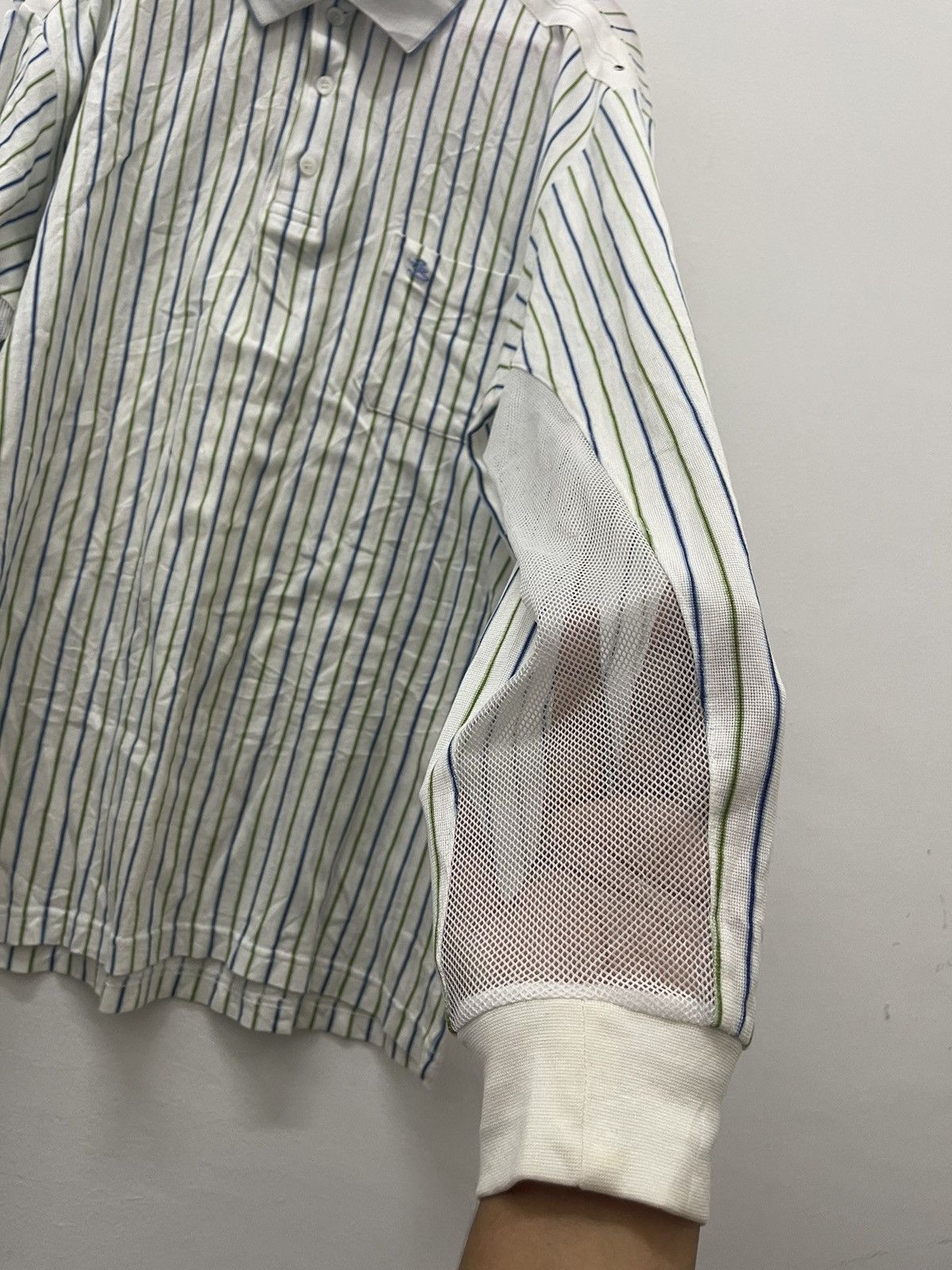 Pierre Balmain Vintage PIERRE BALMAIN Striped Single Pocket Transparent Arm Size US M / EU 48-50 / 2 - 3 Thumbnail