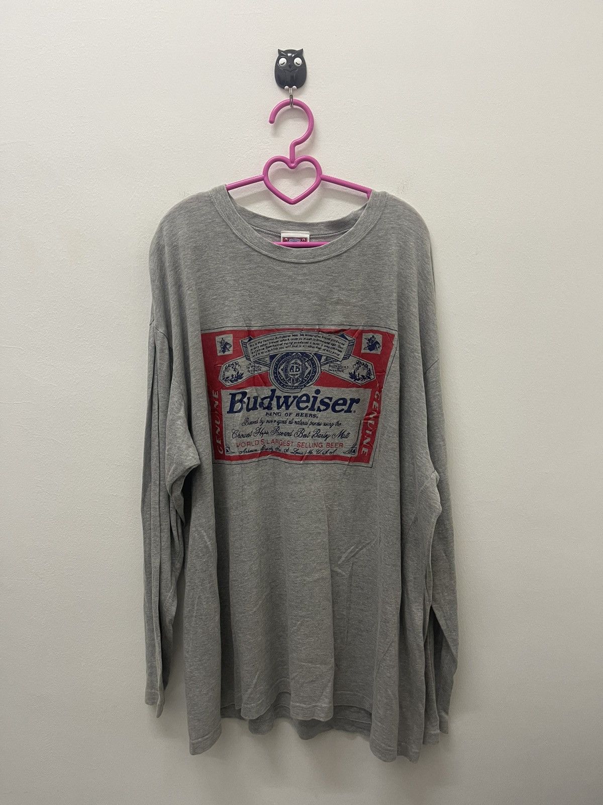 Budweiser Rare Vintage BUDWEISER King Of Beers Long Sleeve Size US L / EU 52-54 / 3 - 1 Thumbnail
