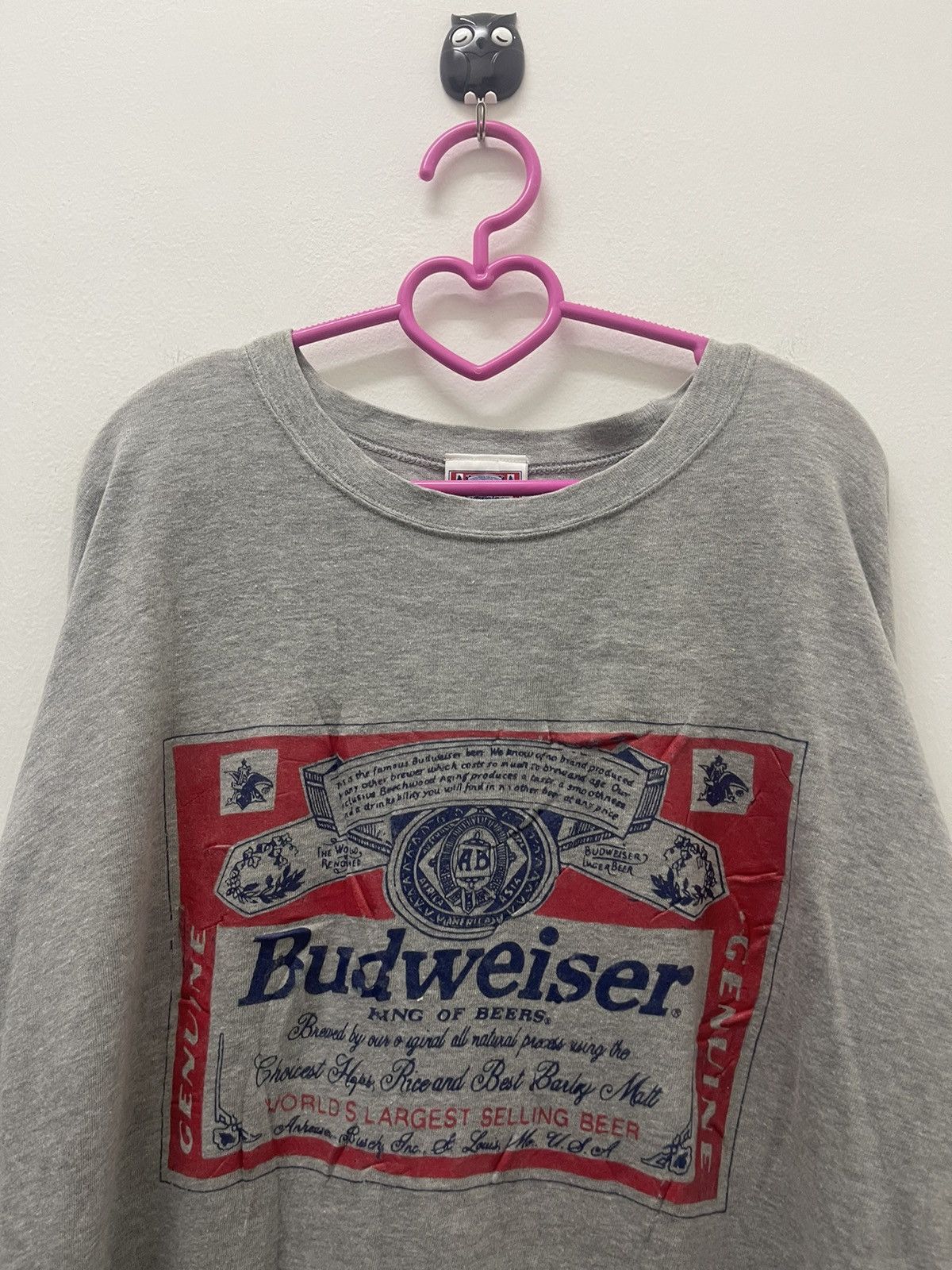 Budweiser Rare Vintage BUDWEISER King Of Beers Long Sleeve Size US L / EU 52-54 / 3 - 2 Thumbnail