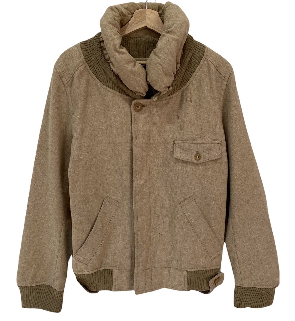 Issey Miyake 🇯🇵ARCHIEVE ISSEY MIYAKE MERCIBEAUCOUP WOOL BOMBER JACKET Size US S / EU 44-46 / 1 - 3 Thumbnail