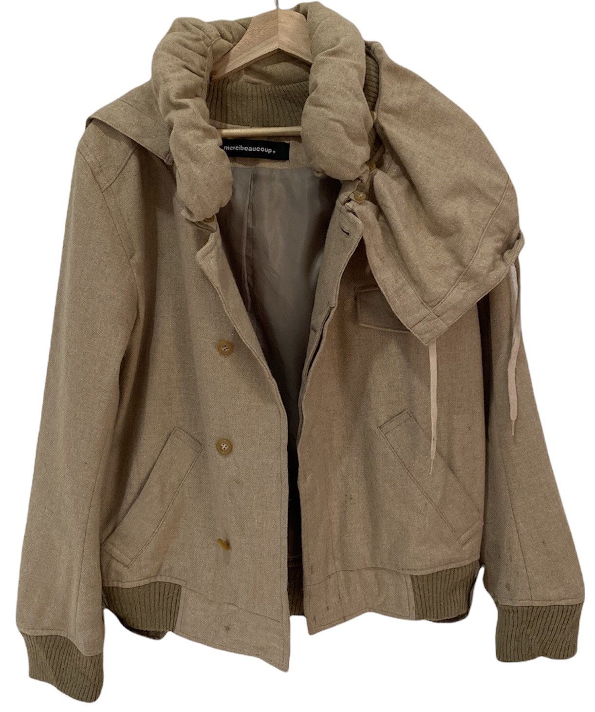 Issey Miyake 🇯🇵ARCHIEVE ISSEY MIYAKE MERCIBEAUCOUP WOOL BOMBER JACKET Size US S / EU 44-46 / 1 - 6 Thumbnail
