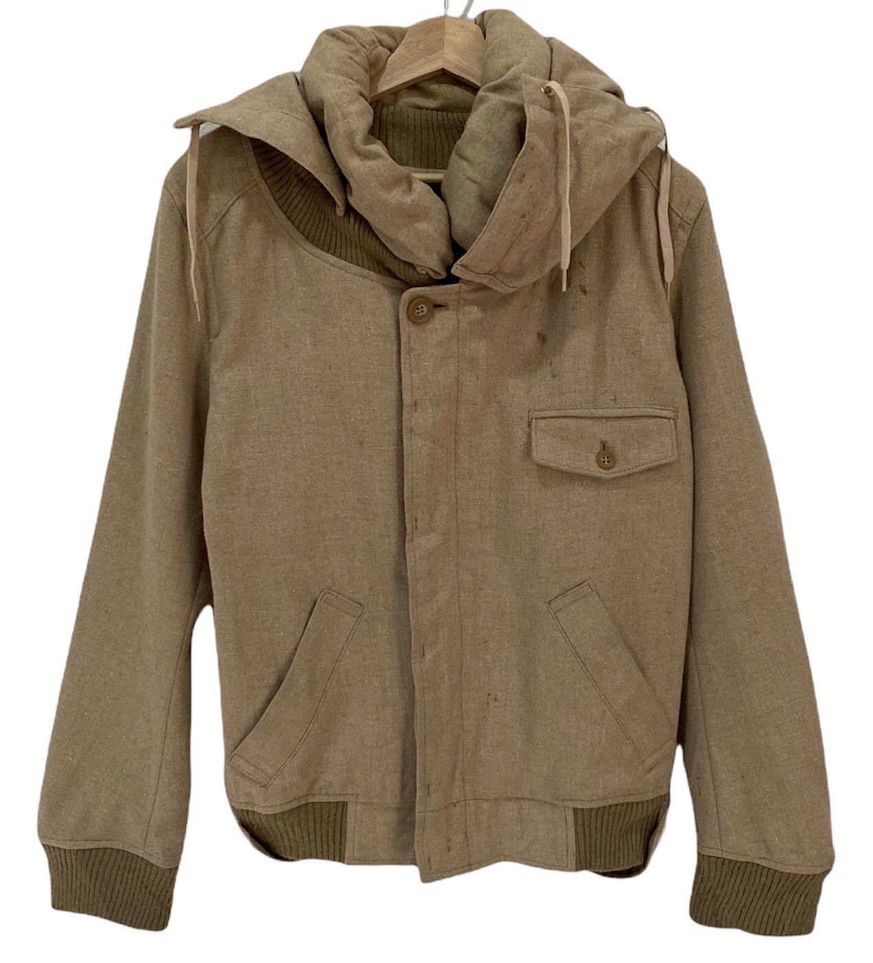 Issey Miyake 🇯🇵ARCHIEVE ISSEY MIYAKE MERCIBEAUCOUP WOOL BOMBER JACKET Size US S / EU 44-46 / 1 - 2 Thumbnail