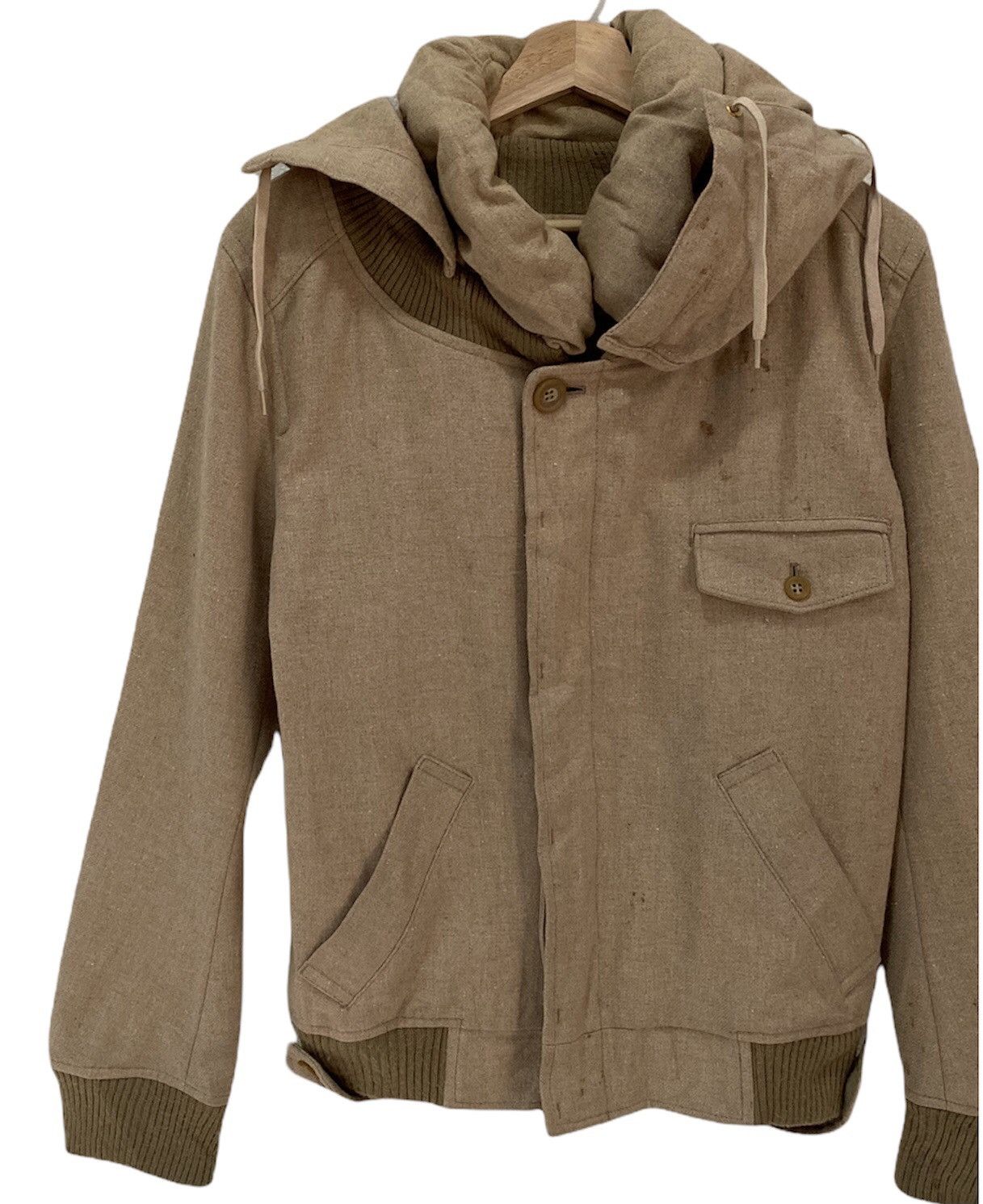 Issey Miyake 🇯🇵ARCHIEVE ISSEY MIYAKE MERCIBEAUCOUP WOOL BOMBER JACKET Size US S / EU 44-46 / 1 - 8 Thumbnail