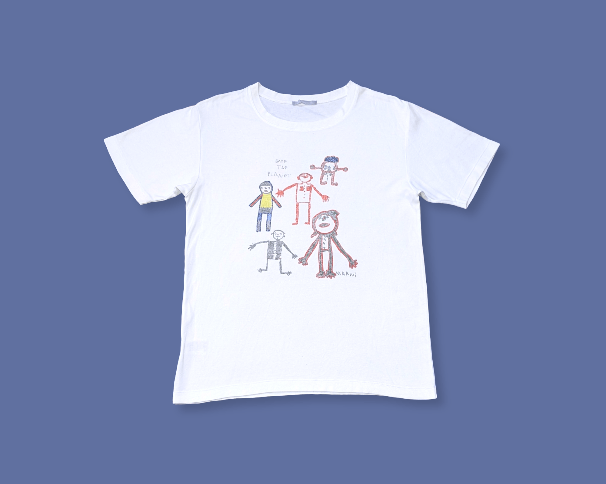 Marni × Vintage Vintage Japanese Marni Save the Planet Artwork T shirt Size US M / EU 48-50 / 2 - 2 Thumbnail
