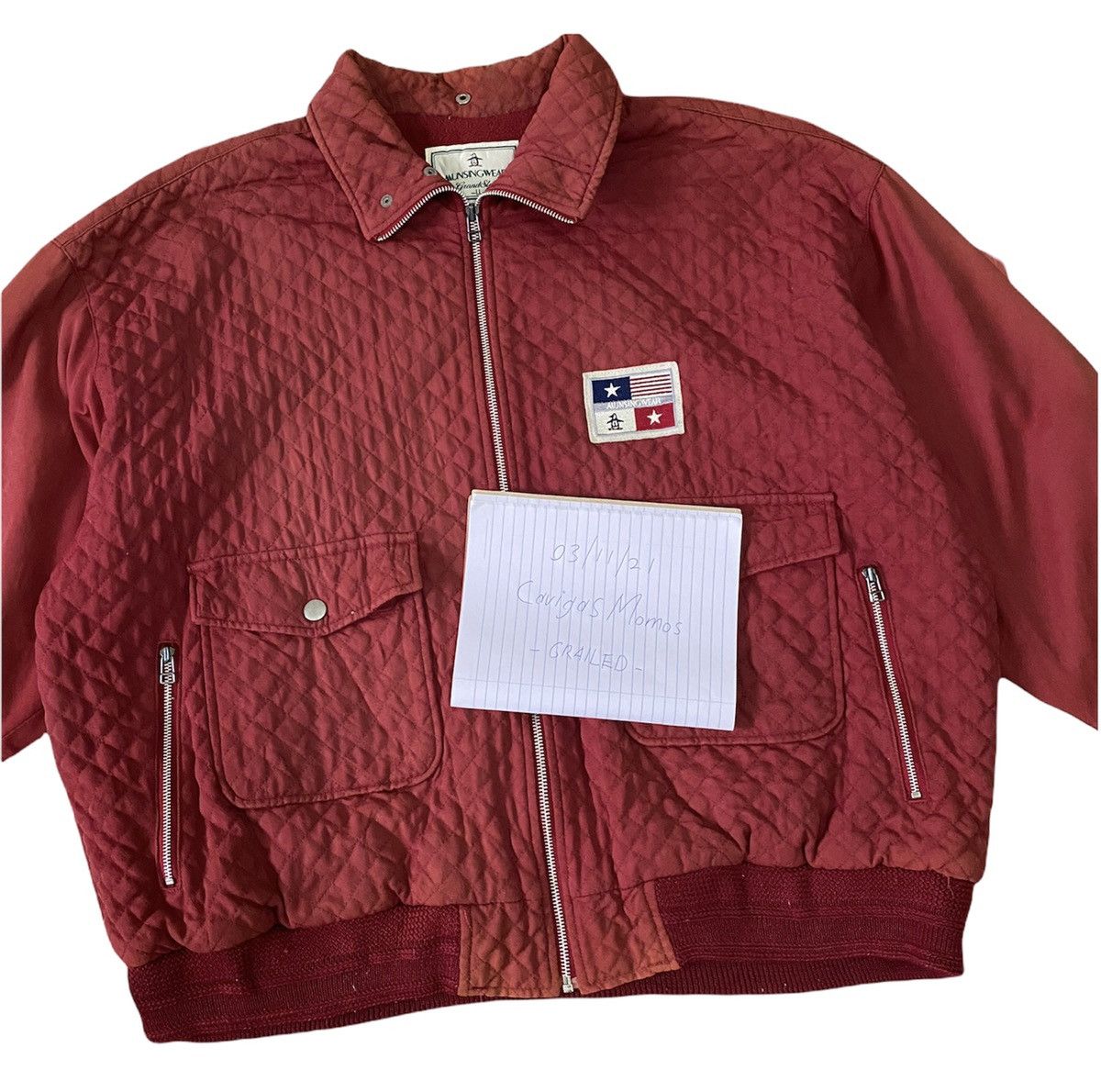 Grand Slam × Japanese Brand VINTAGE 80s GRAND SLAM MUNSINGWEAR QUILTED MA+ BOMBER JACKET Size US XXL / EU 58 / 5 - 9 Thumbnail