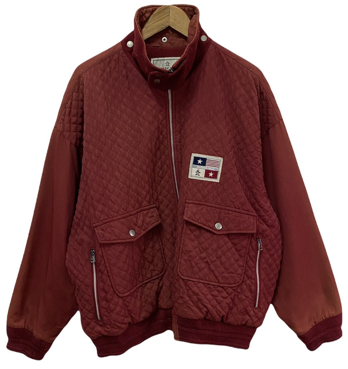 Grand Slam × Japanese Brand VINTAGE 80s GRAND SLAM MUNSINGWEAR QUILTED MA+ BOMBER JACKET Size US XXL / EU 58 / 5 - 4 Thumbnail