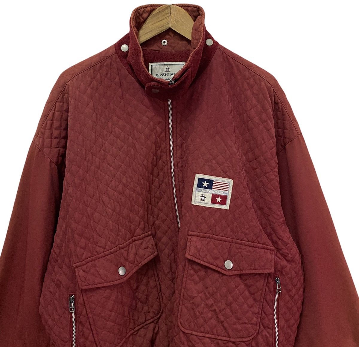 Grand Slam × Japanese Brand VINTAGE 80s GRAND SLAM MUNSINGWEAR QUILTED MA+ BOMBER JACKET Size US XXL / EU 58 / 5 - 2 Thumbnail