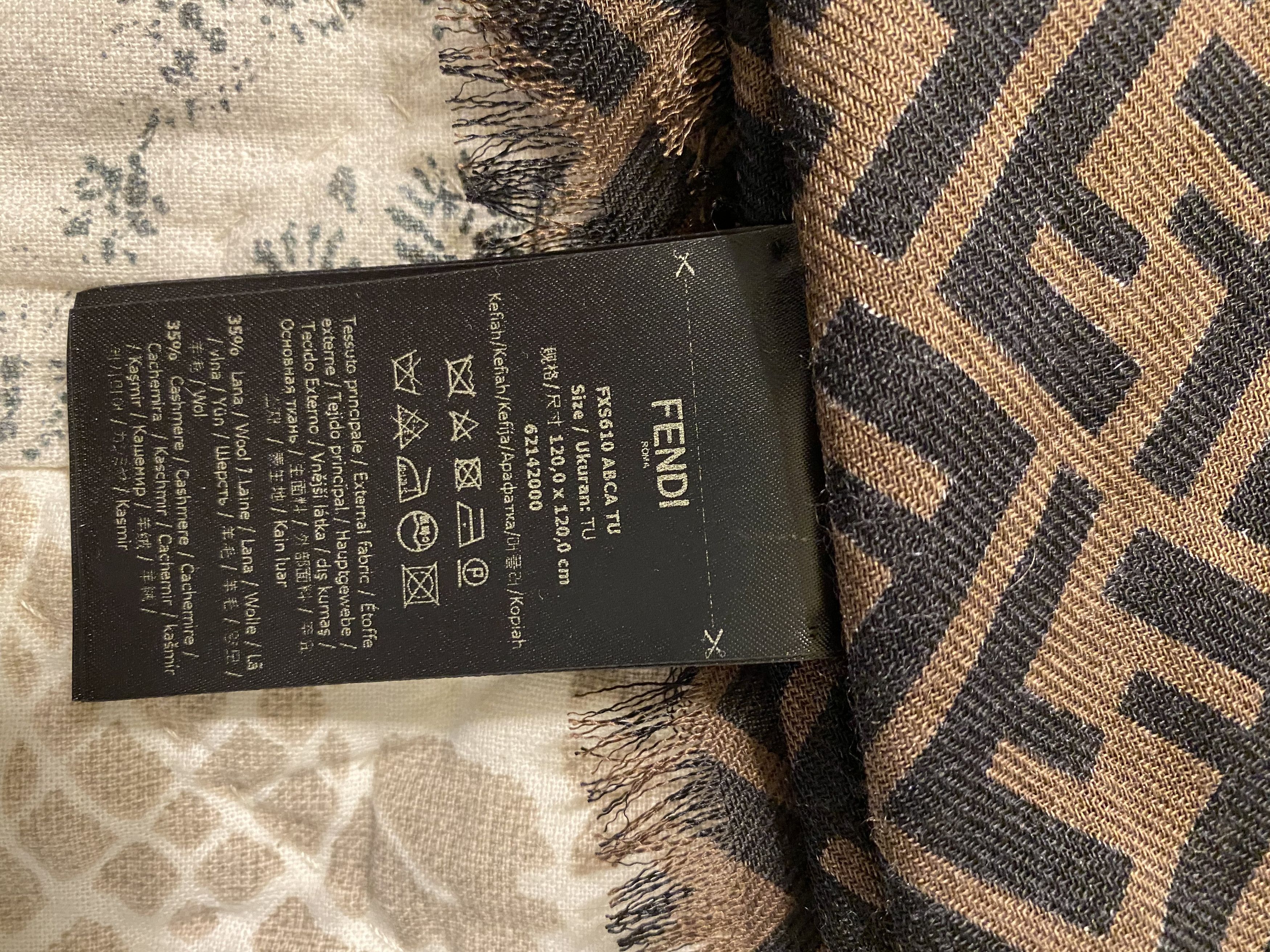 Fendi Fendi Monogram Silk Scarf Size ONE SIZE - 4 Thumbnail