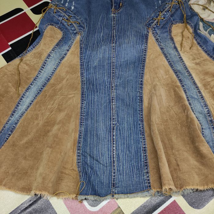 Vintage Rare🔥 Vintage Japanese Brand cowboy jeans skirt Grailed