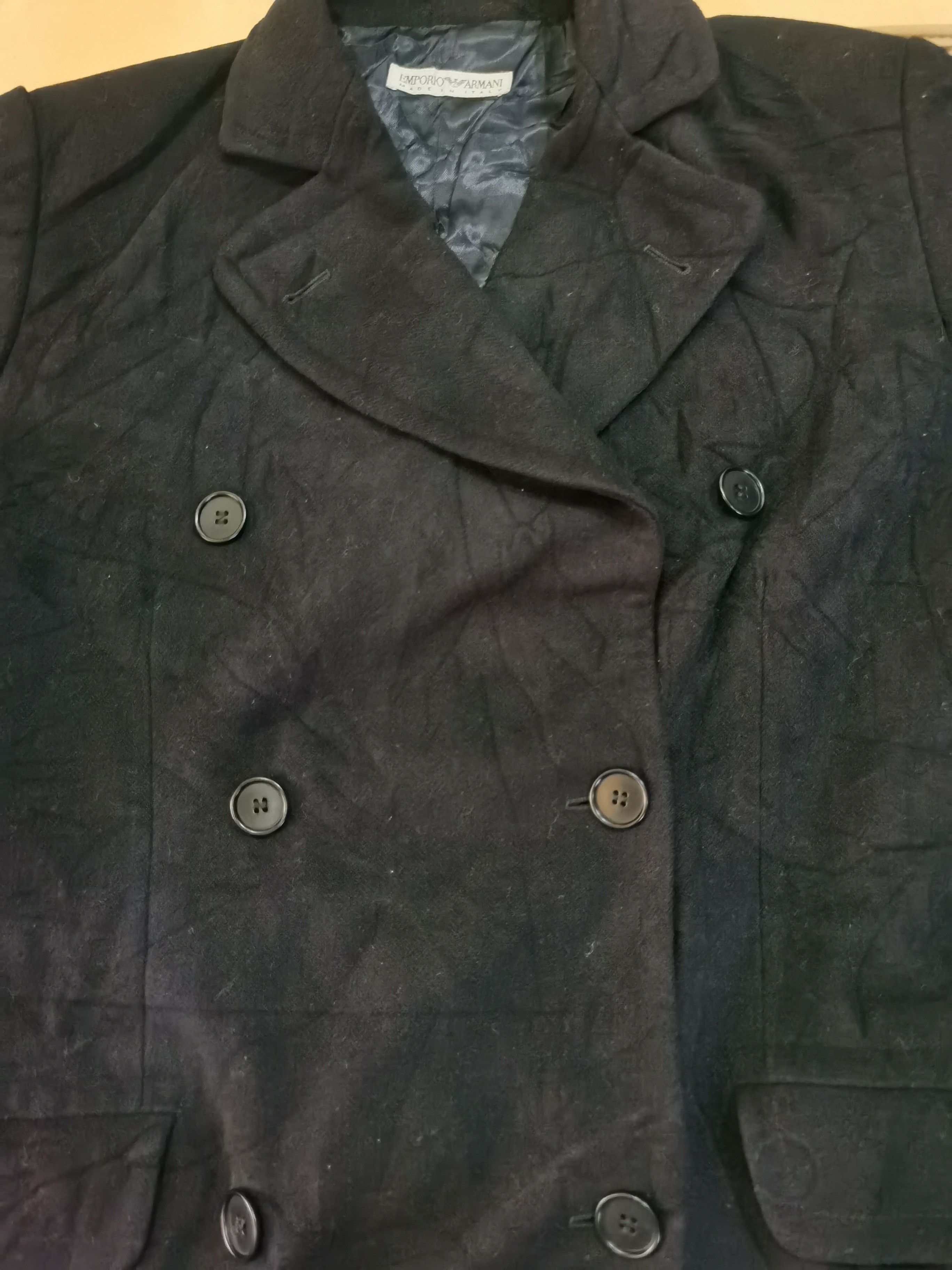 Armani × Emporio Armani × Vintage Emporio Armani Wool Long Coat Size US S / EU 44-46 / 1 - 12 Thumbnail