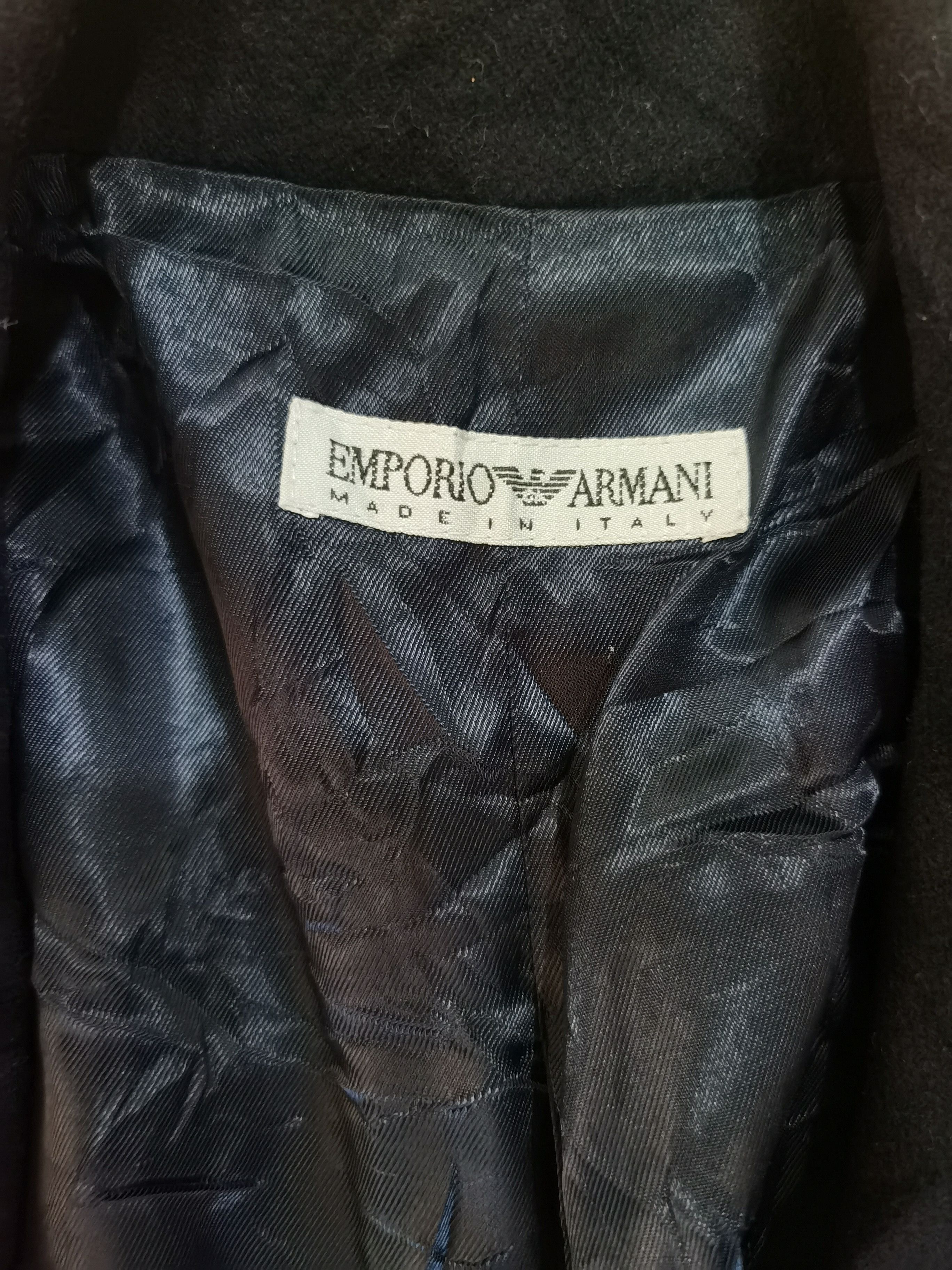 Armani × Emporio Armani × Vintage Emporio Armani Wool Long Coat Size US S / EU 44-46 / 1 - 7 Thumbnail