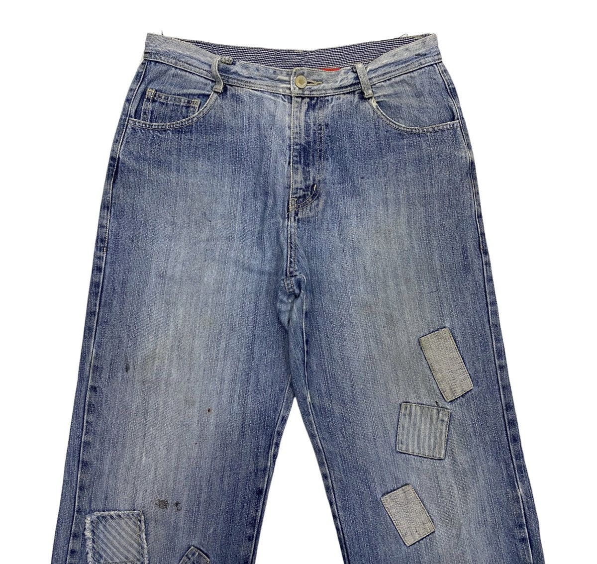 Hysteric Glamour × Japanese Brand HYSTERIC GLAMOUR STYLE DRUG STORE BAGGY PATCHWORK DENIM PANT Size US 30 / EU 46 - 3 Thumbnail