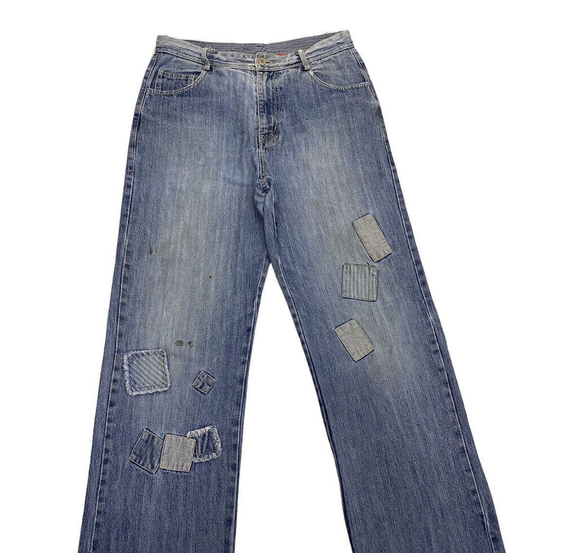 Hysteric Glamour × Japanese Brand HYSTERIC GLAMOUR STYLE DRUG STORE BAGGY PATCHWORK DENIM PANT Size US 30 / EU 46 - 5 Thumbnail
