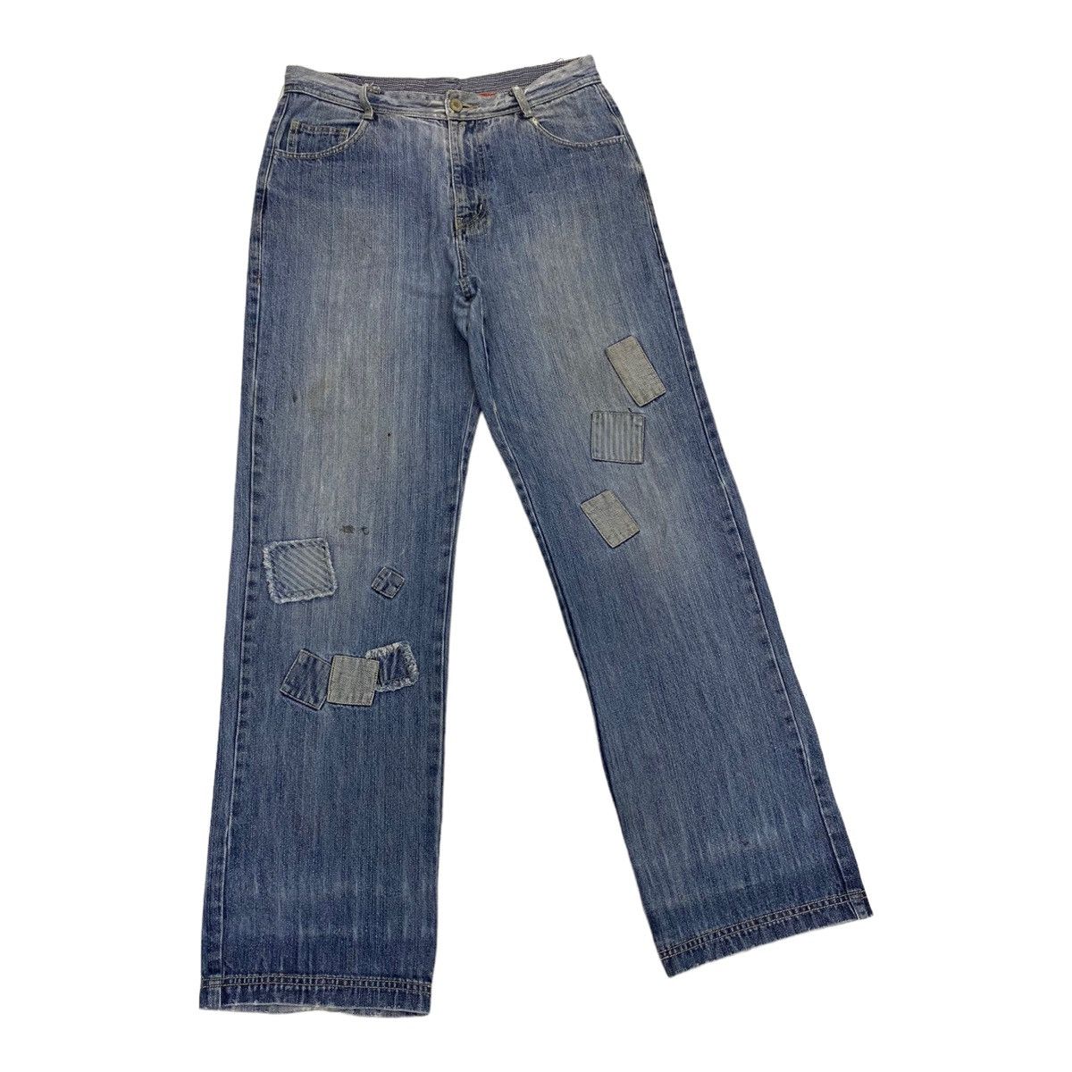 Hysteric Glamour × Japanese Brand HYSTERIC GLAMOUR STYLE DRUG STORE BAGGY PATCHWORK DENIM PANT Size US 30 / EU 46 - 7 Thumbnail