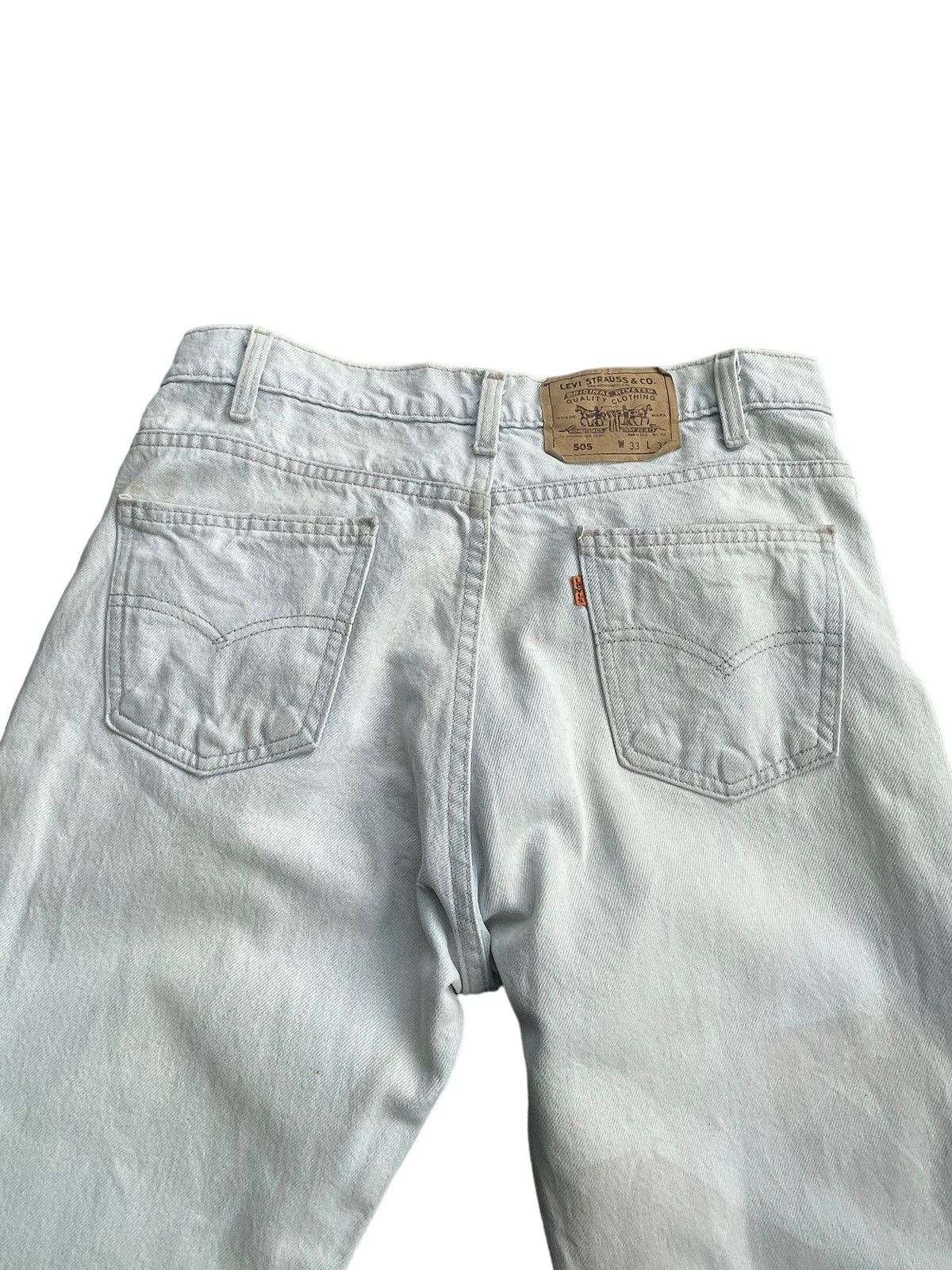 Levi's Vintage 1991 Levis 505 e Orange Tag Faded Denim Size US 32 / EU 48 - 11 Thumbnail