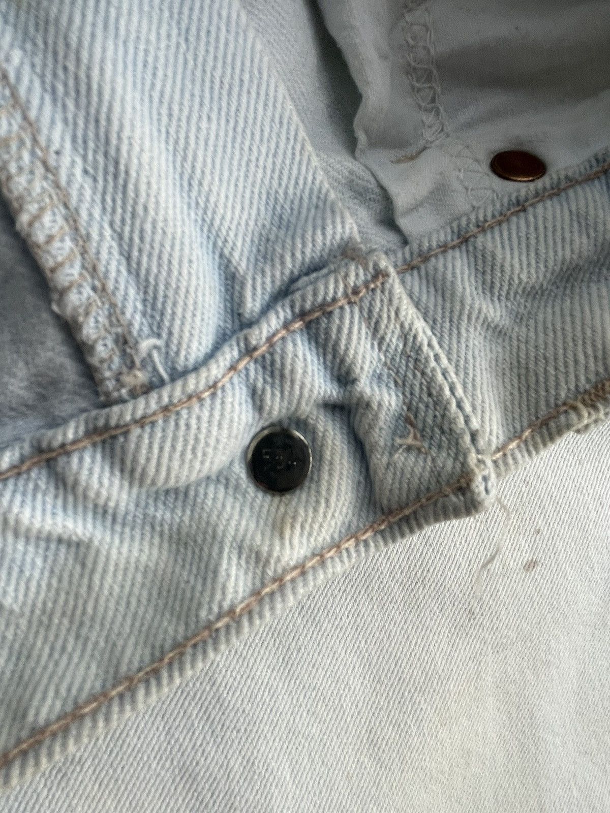 Levi's Vintage 1991 Levis 505 e Orange Tag Faded Denim Size US 32 / EU 48 - 17 Thumbnail