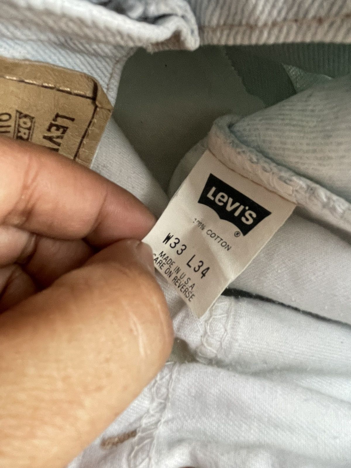Levi's Vintage 1991 Levis 505 e Orange Tag Faded Denim Size US 32 / EU 48 - 15 Thumbnail