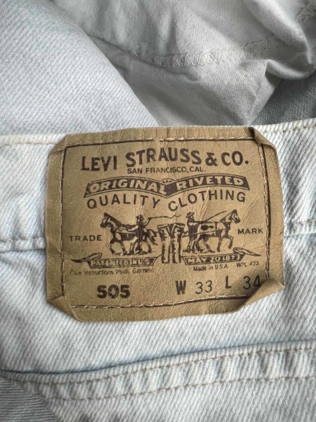 Levi's Vintage 1991 Levis 505 e Orange Tag Faded Denim Size US 32 / EU 48 - 12 Thumbnail